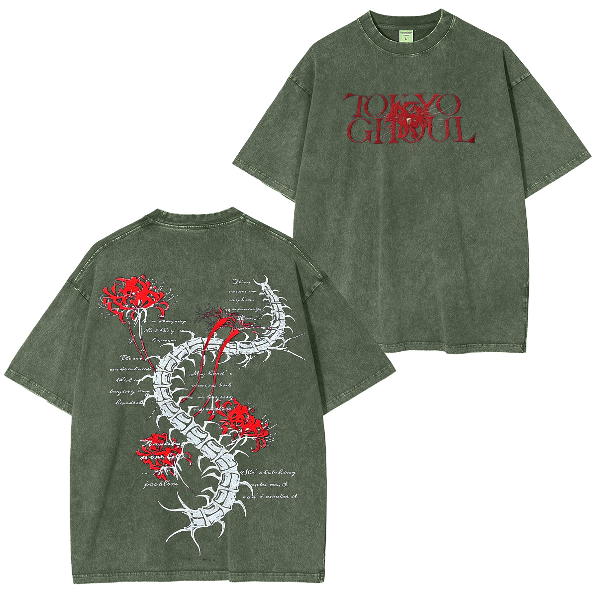 Tokyo Ghoul Anime Washed T-shirt/Hoodie