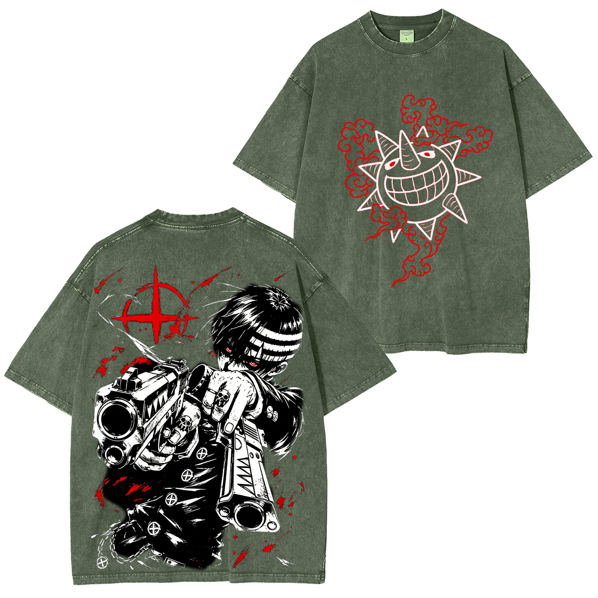 Soul Eater Printed Anime Unisex Washed T-shirt/Hoodie