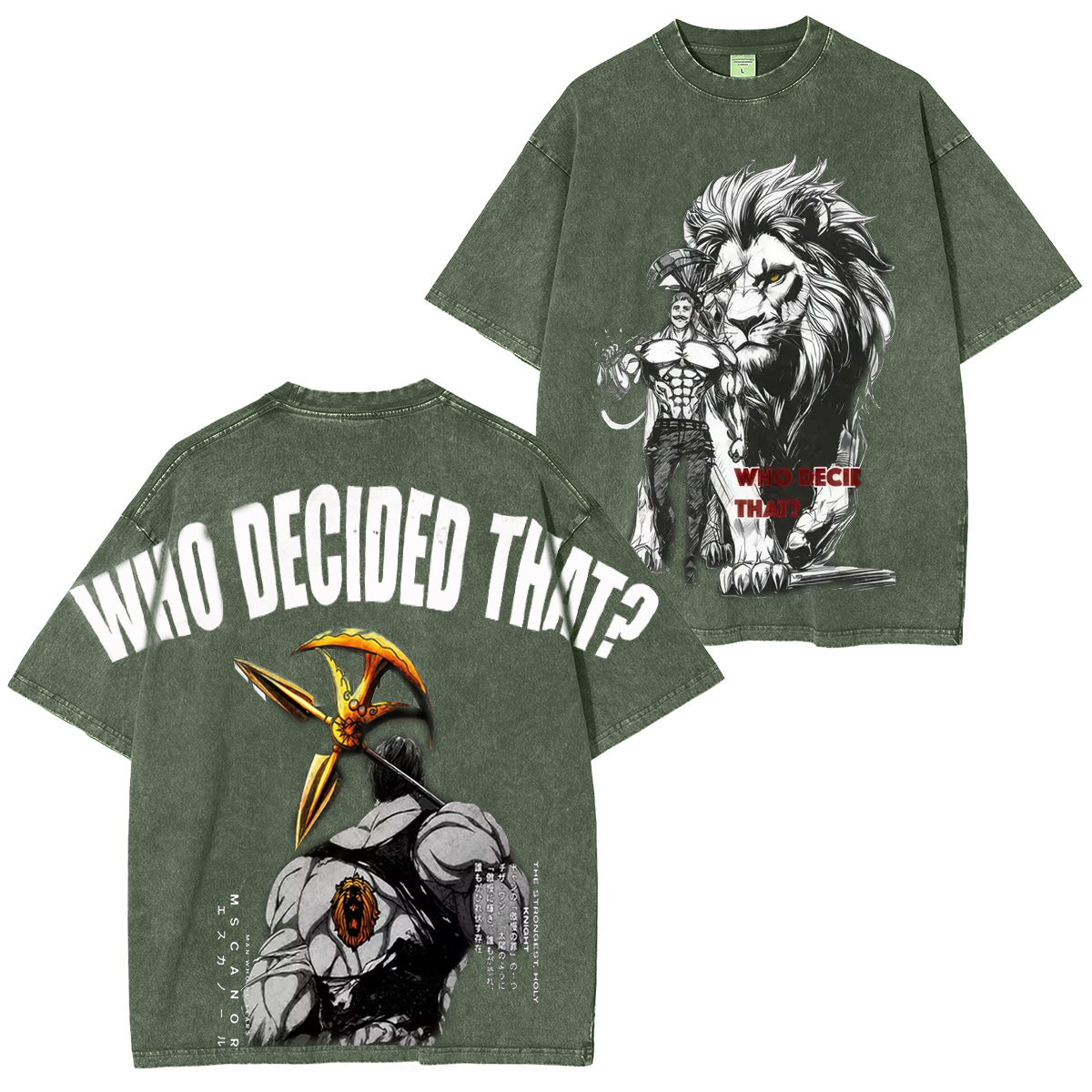 The Seven Deadly Sins Anime Unisex Washed T-shirt/Hoodie