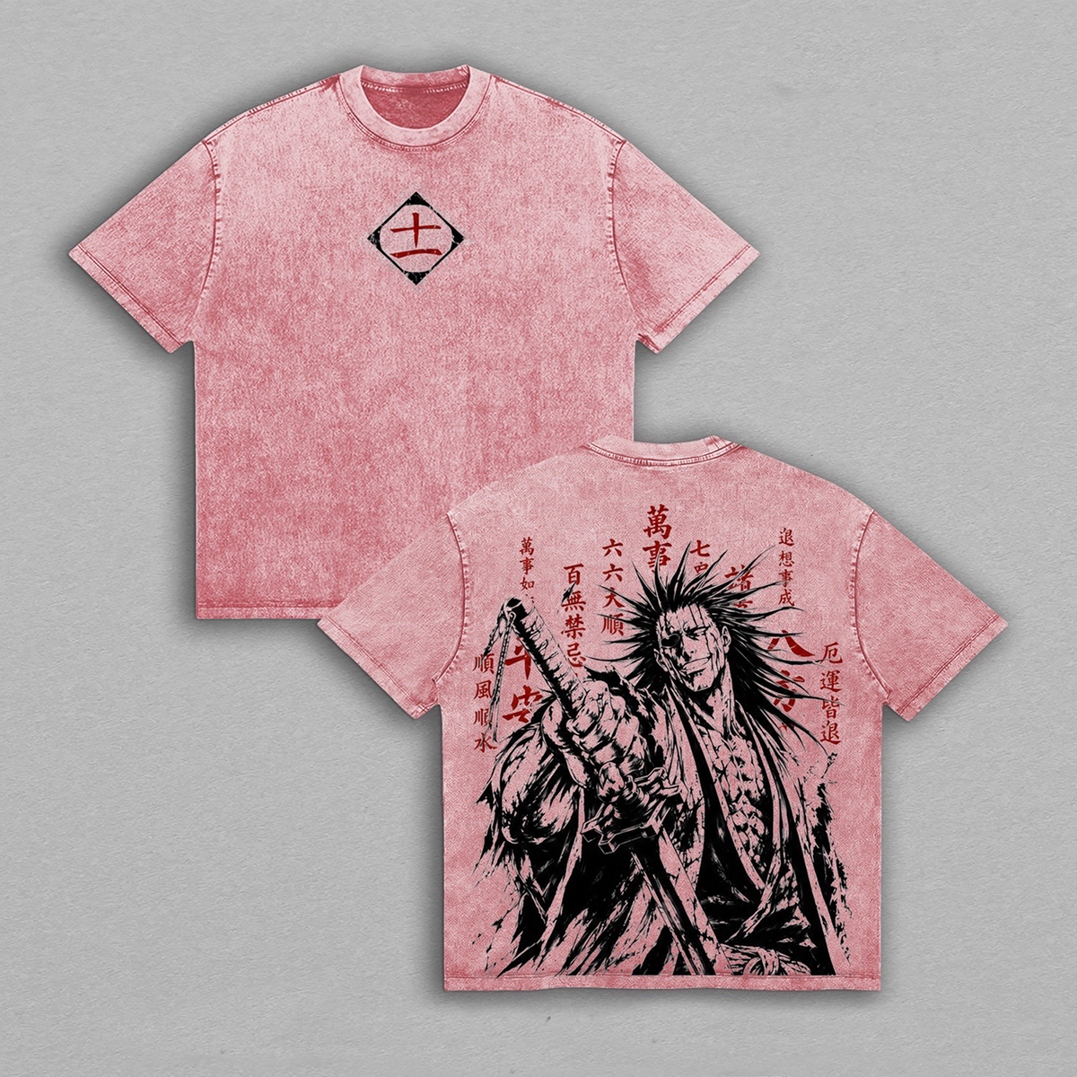 Zaraki Kenpachi Anime Vintage washed T-shirt/Crewneck/Hoodie