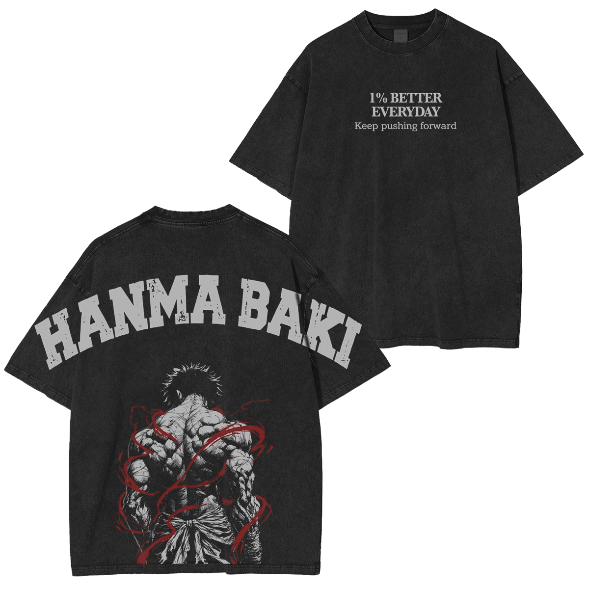 Anime Baki Hanma Vintage washed T-shirt/Crewneck/Hoodie
