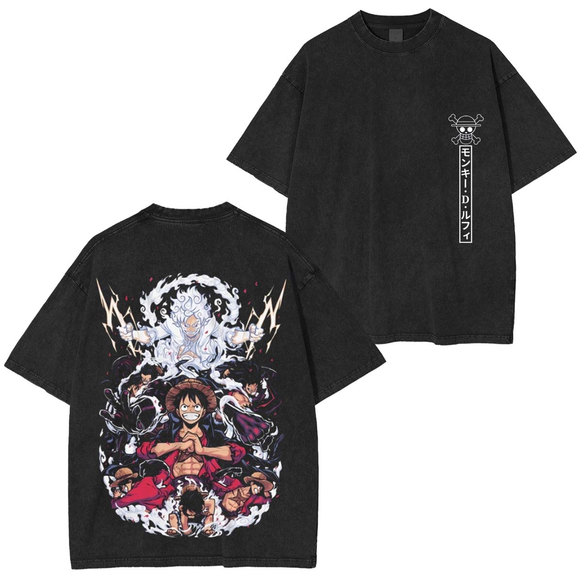 One Piece   Luffy All Transformations Anime T-Shirt