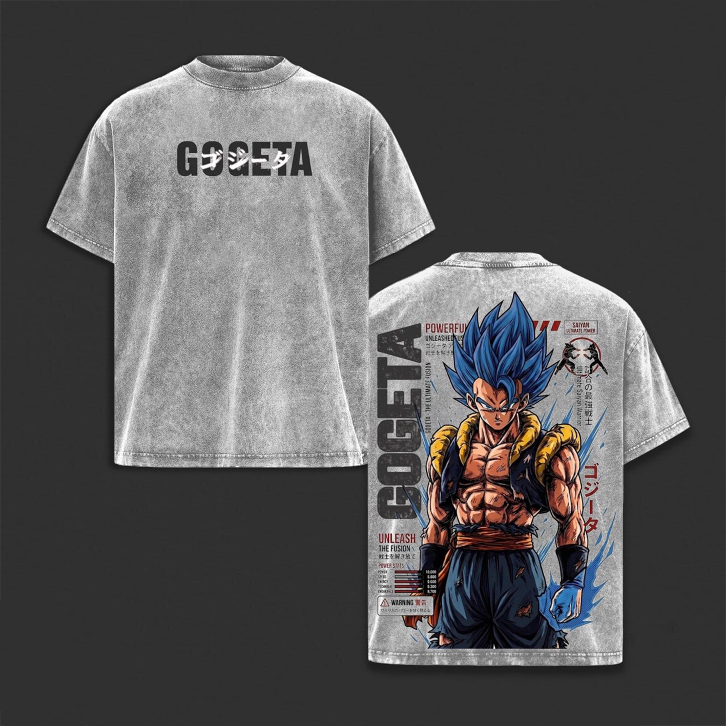 Gogeta Dragon Ball Unisex  Washed T-Shirt