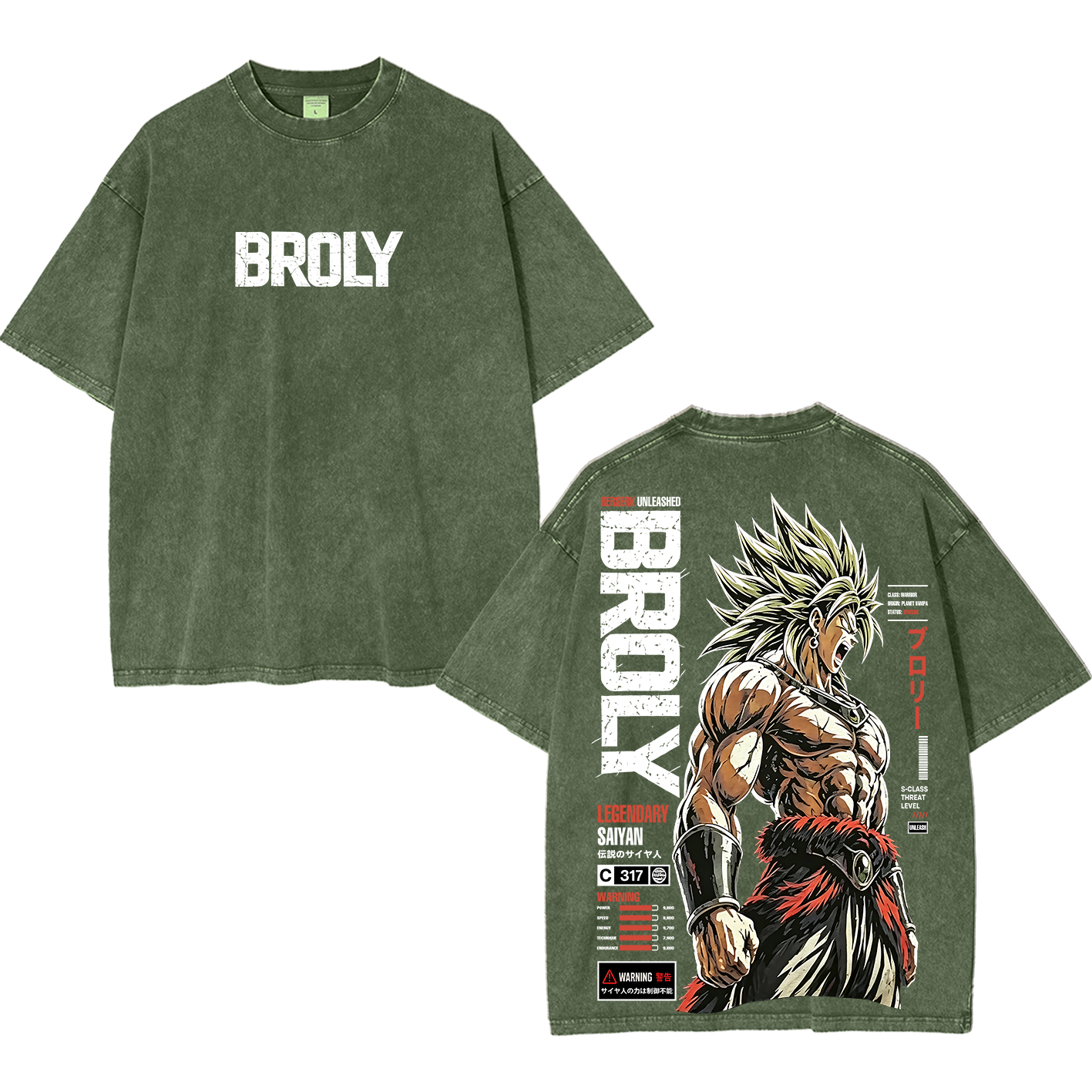 Broly Dragon Ball Super Unisex  Washed T-Shirt