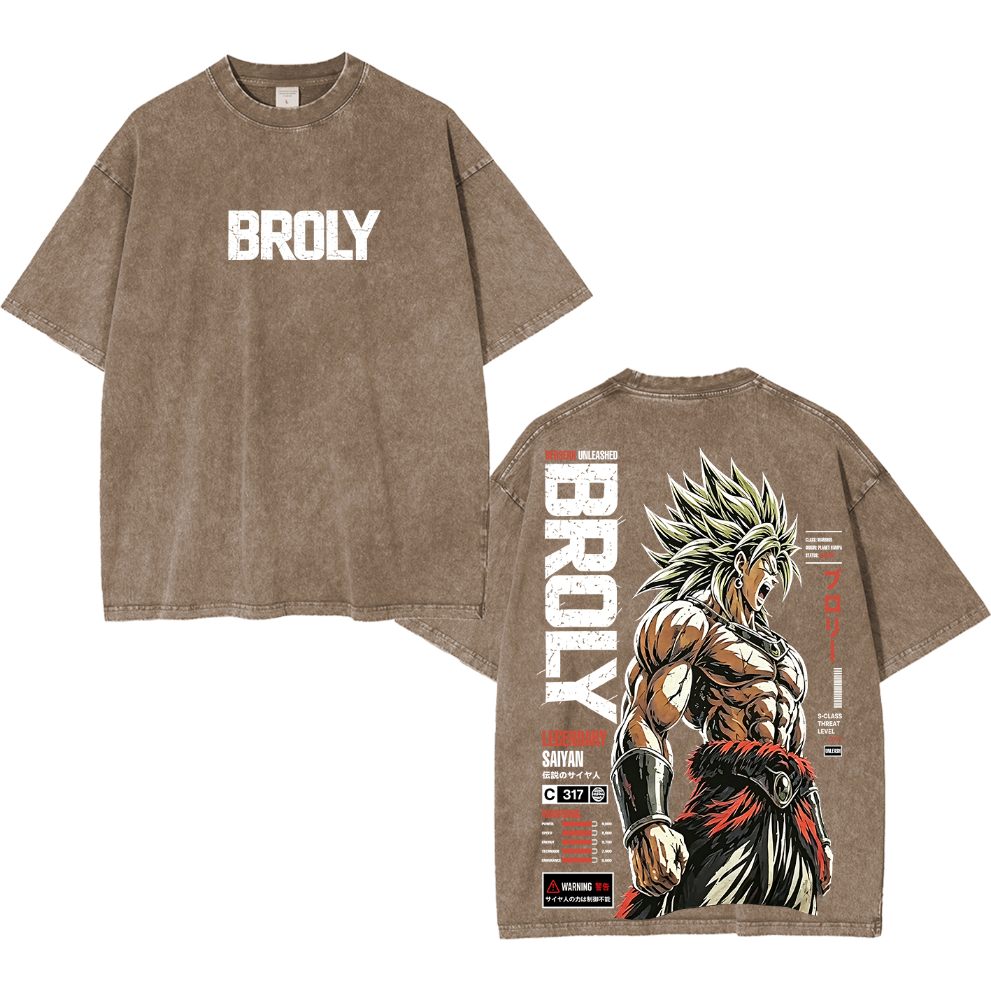 Broly Dragon Ball Super Unisex  Washed T-Shirt