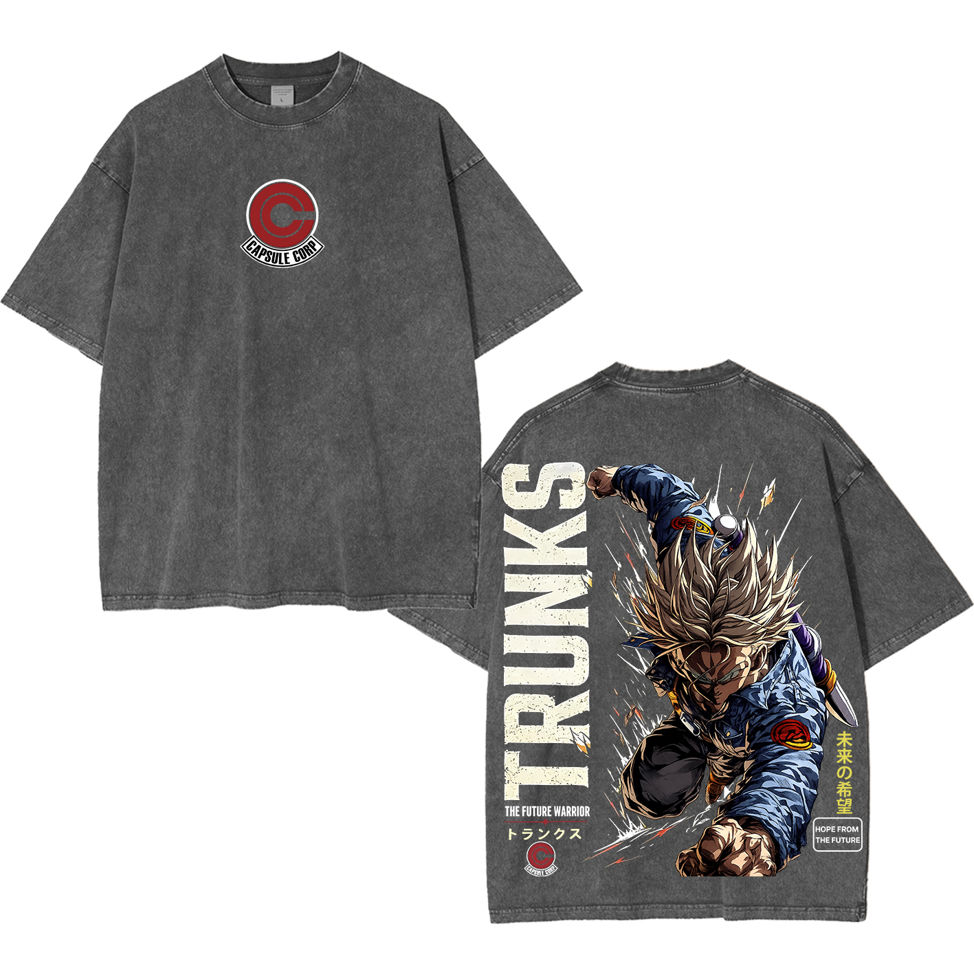 Future Trunks Dragon Ball Vintage Unisex  Washed T-Shirt
