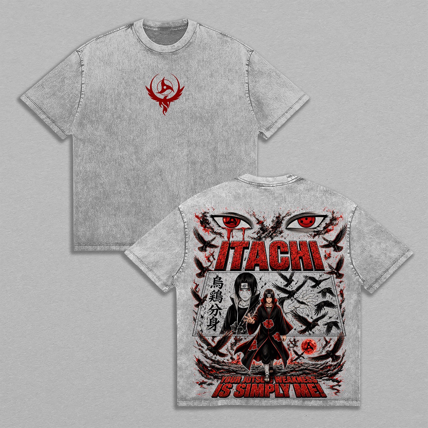Itachi Uchiha Naruto  Unisex Washed T-shirt/Crewneck/Hoodie