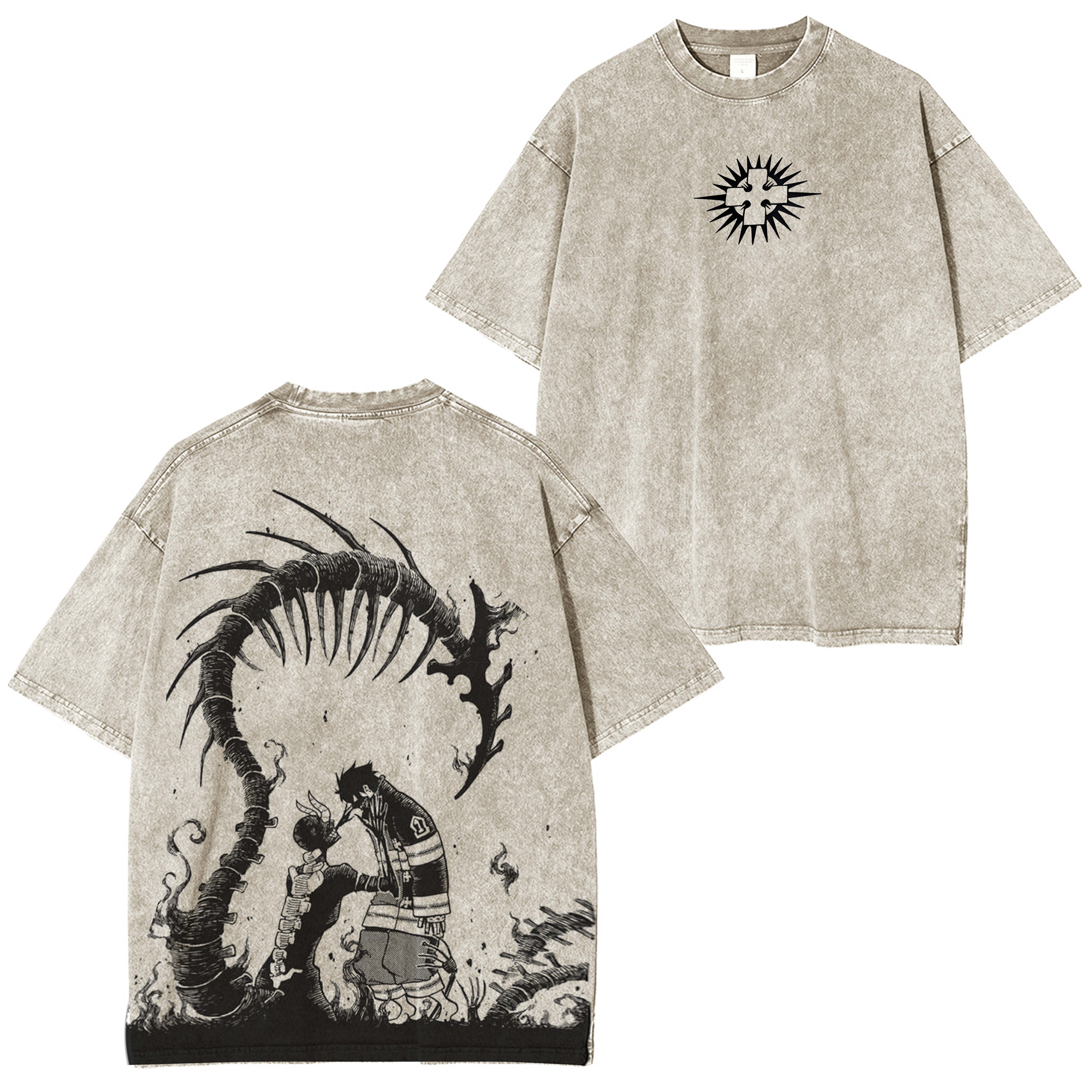 Fire Force Anime Unisex Washed T-Shirt
