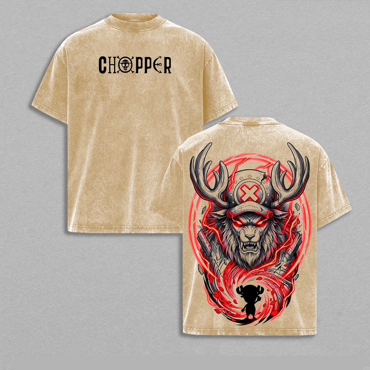 Tony Tony Chopper One Piece Anime Unisex Washed T-Shirt