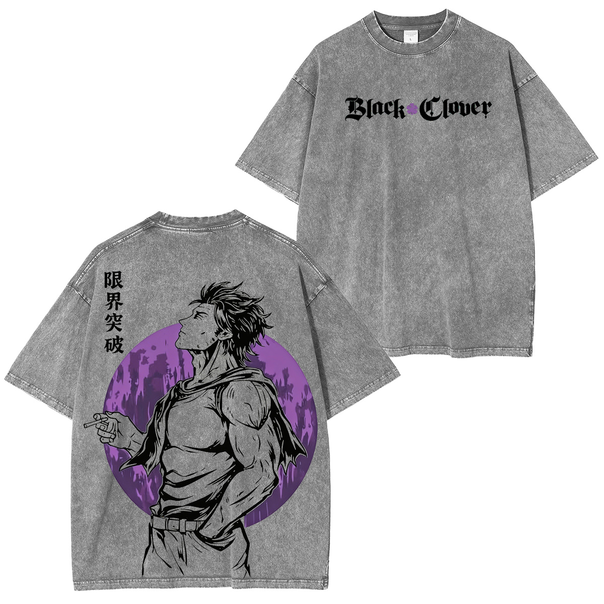 BLACK CLOVER  Vintage washed T-shirt/Crewneck/Hoodie