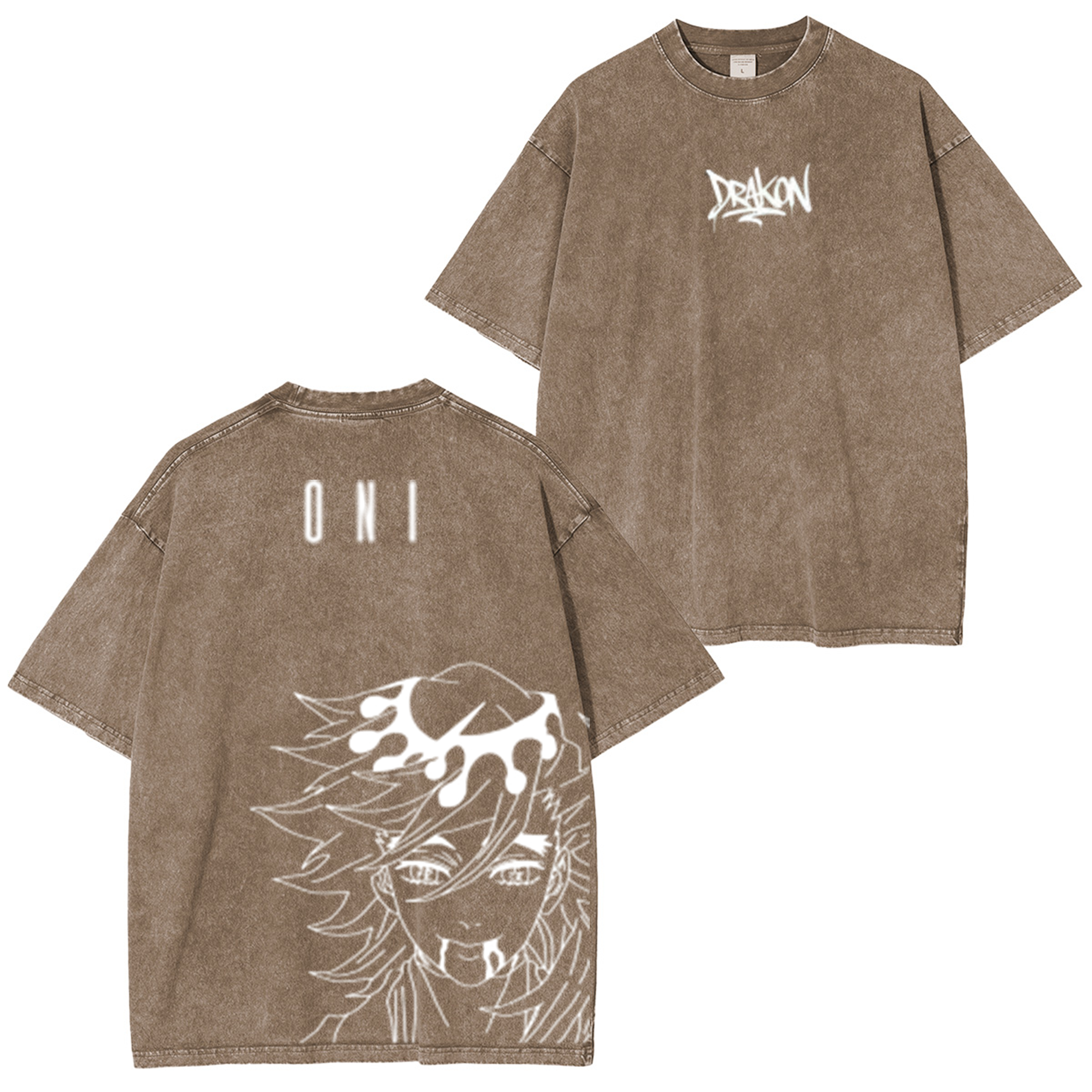 Demon Slayer Doma Anime Unisex Washed T-Shirt