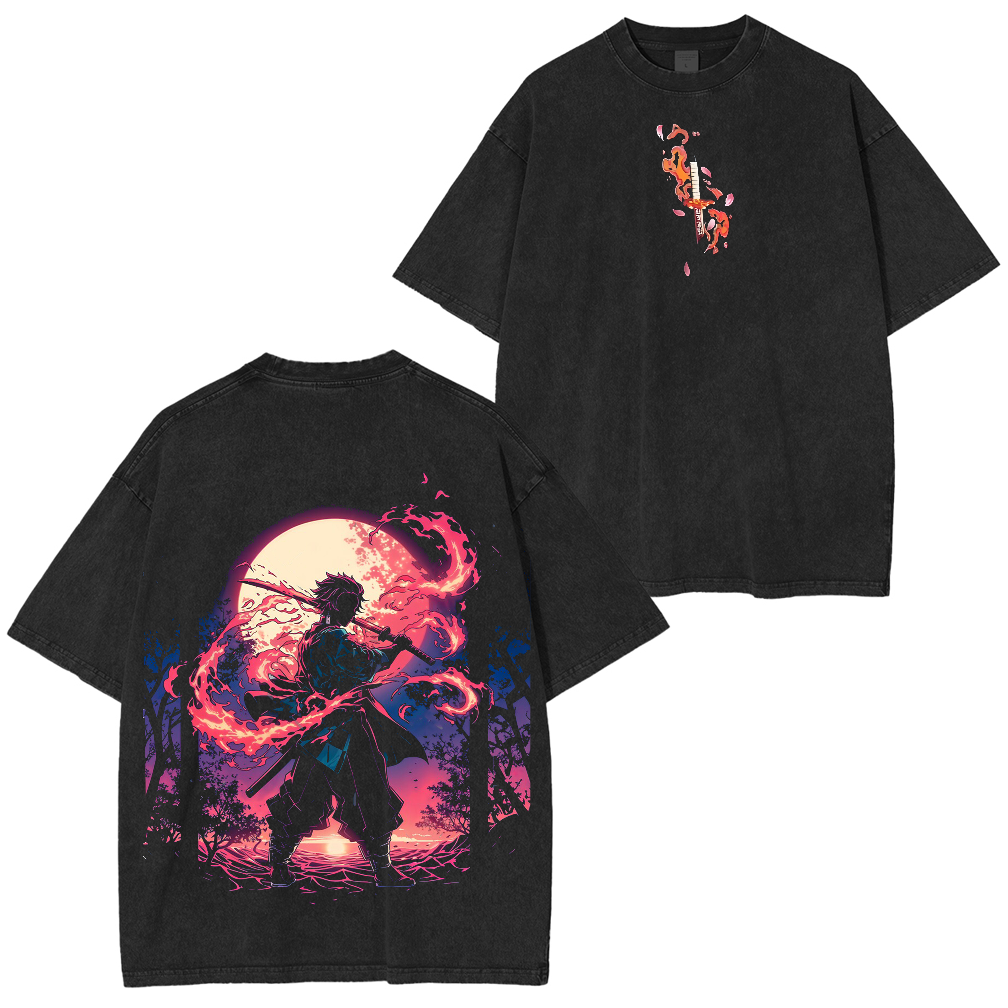 Kamado Tanjiro Demon Slayer Vintage Washed Tee