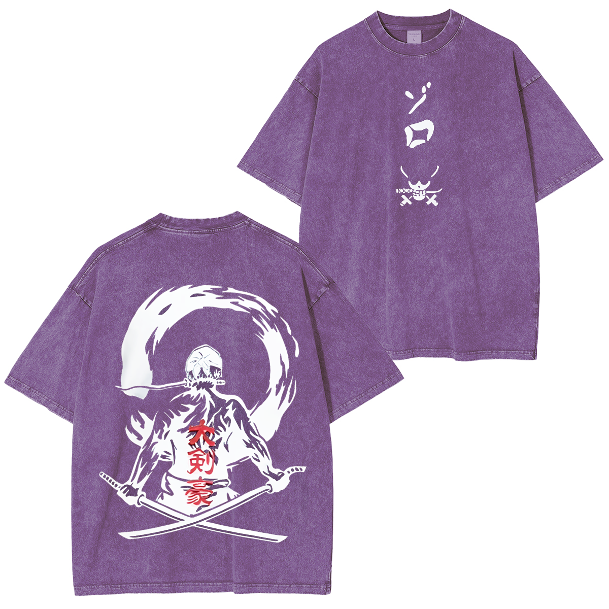 One Piece Roronoa Zoro Anime Unisex Washed T-Shirt