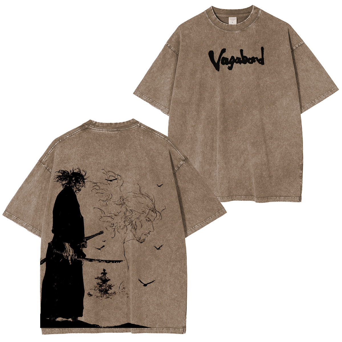 Miyamoto Musashi Vagabond Vintage Baumwollen T-Shirt