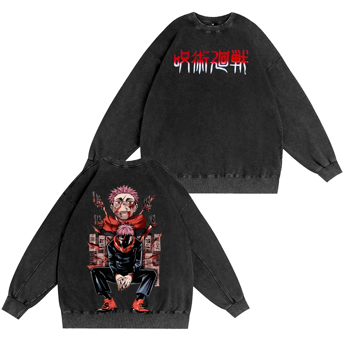 Jujutsu Kaisen :Ryomen Sukuna Vintage washed T-shirt/Crewneck/Hoodie