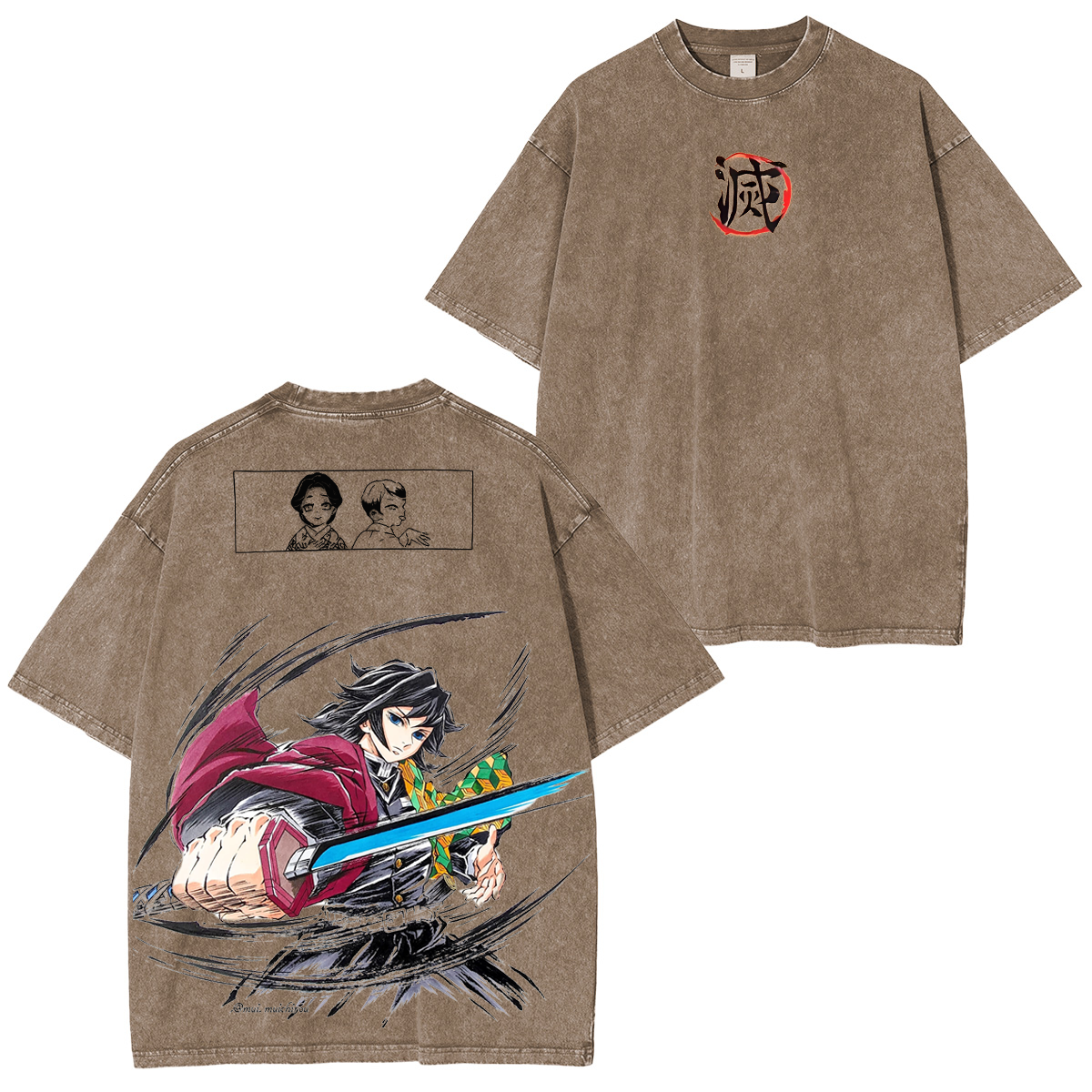 Giyu Tomiok-Demon Slayer Unisex Washed T-Shirt