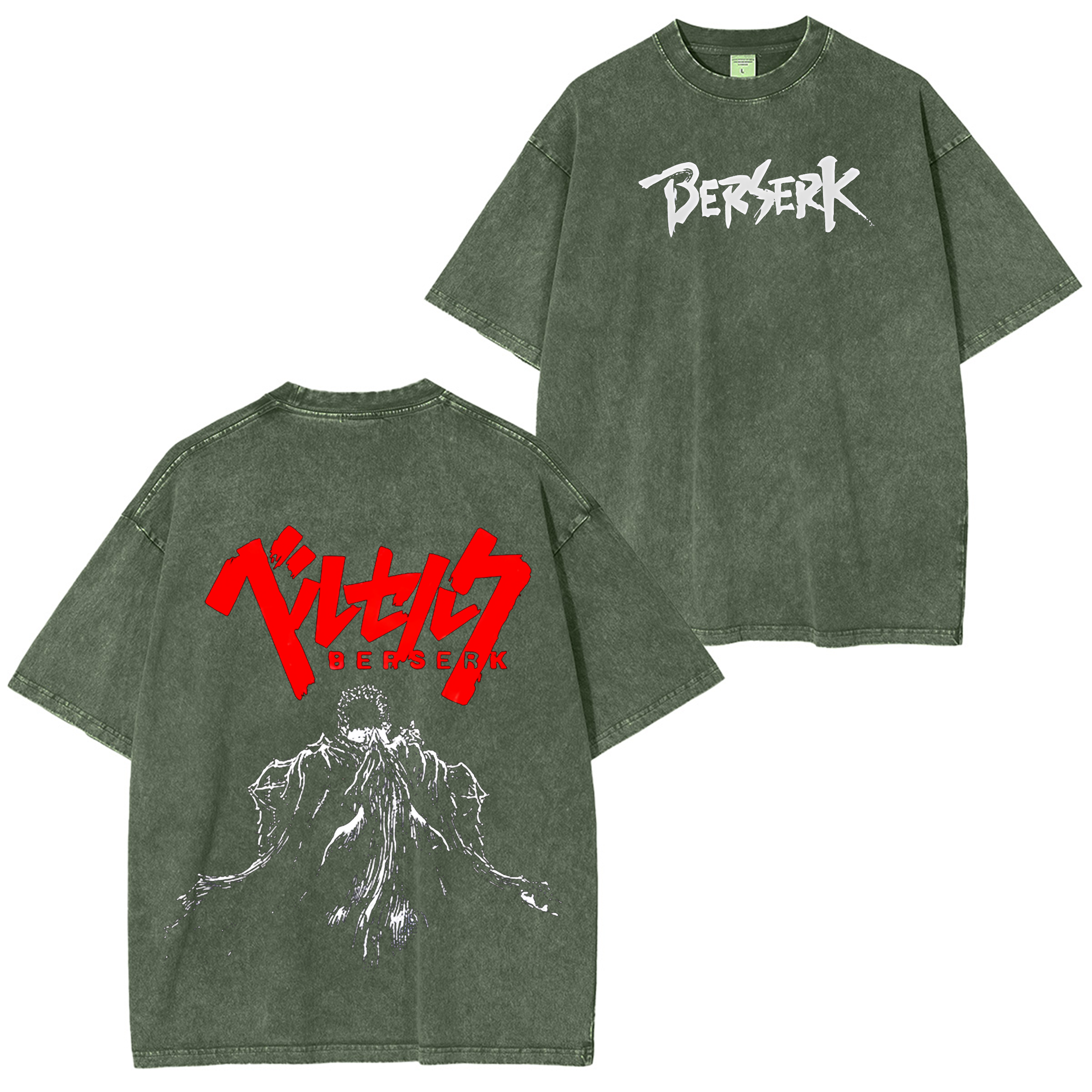 Berserk Anime Unisex Washed T-Shirt