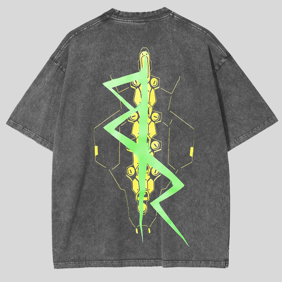 Cyberpunk 2077 Anime Double Printed Vintage Washed Tee