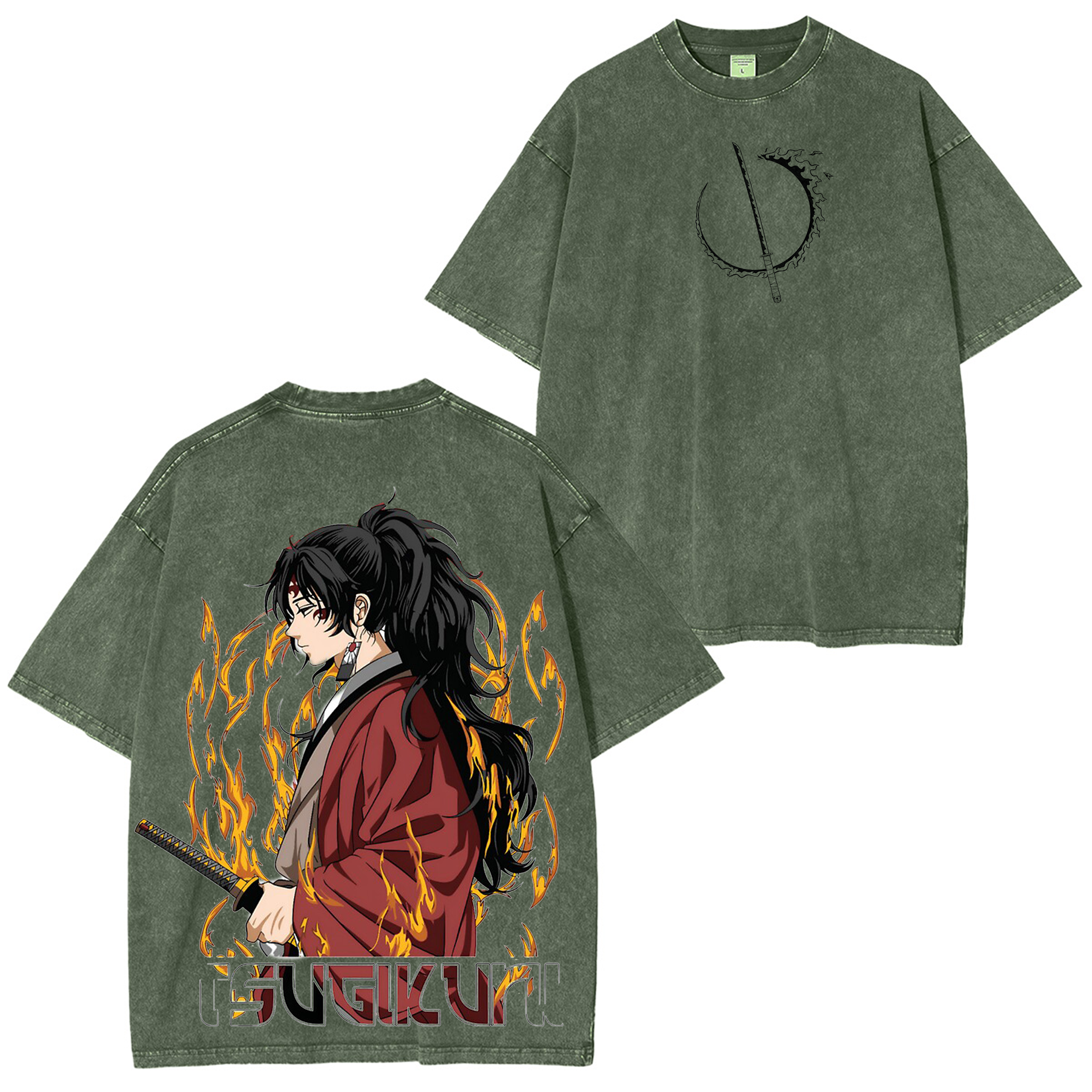 Yoriichi Tsugikuni Demon Slayer Unisex Washed T-Shirt