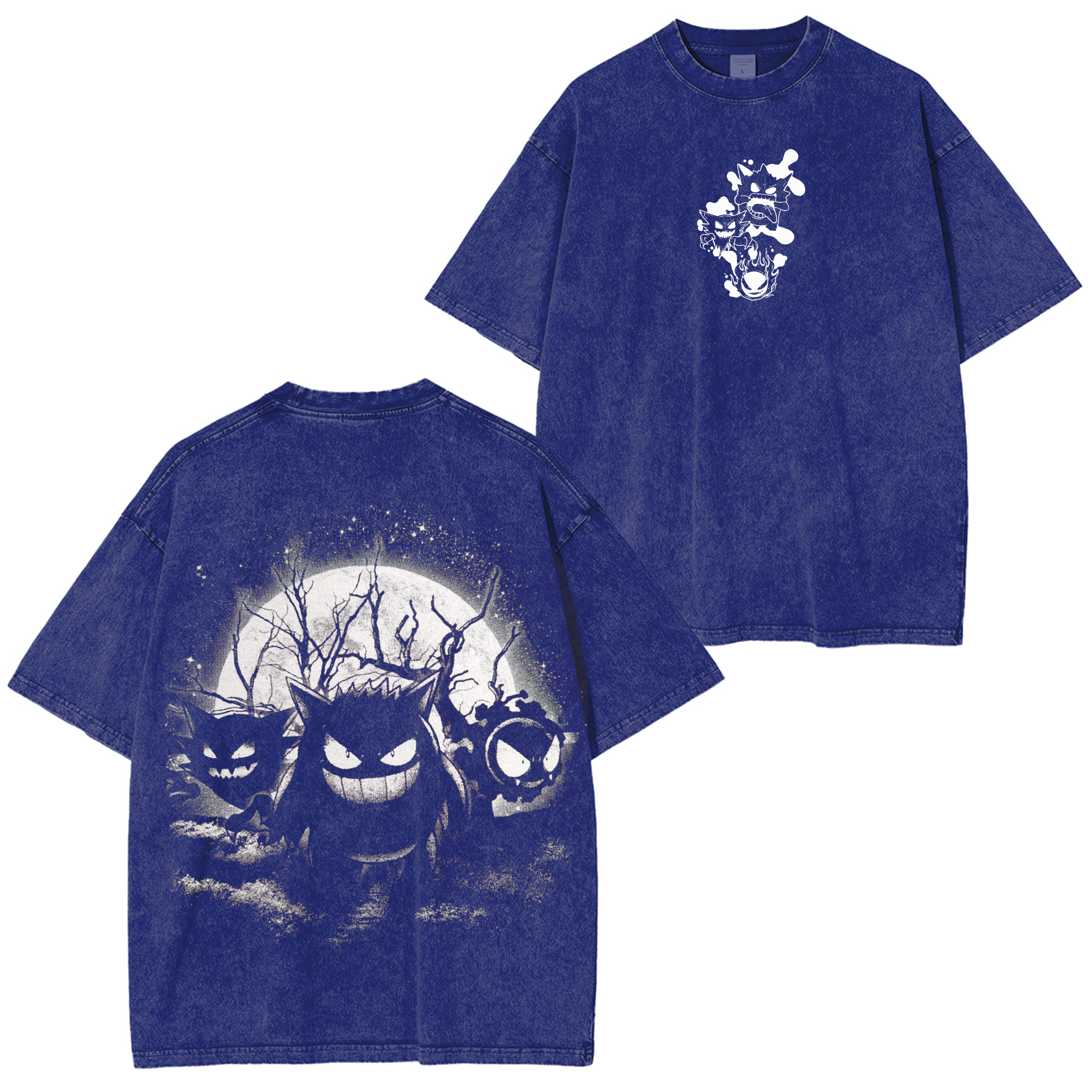 Gengar Family Ghastly Hunter Moonlight Unisex Oversize T-Shirt