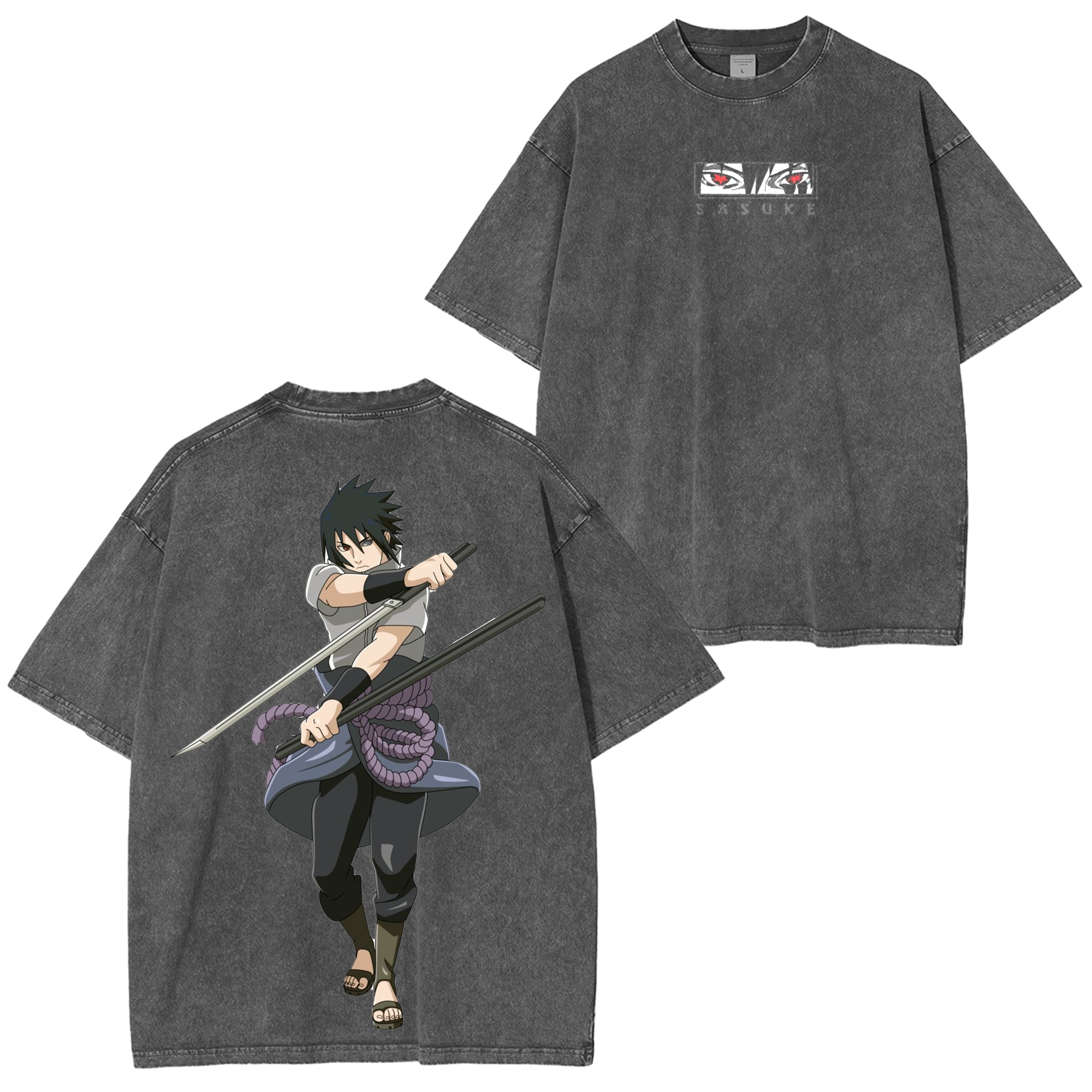 Sasuke Uchiha-Naruto Unisex Washed T-Shirt