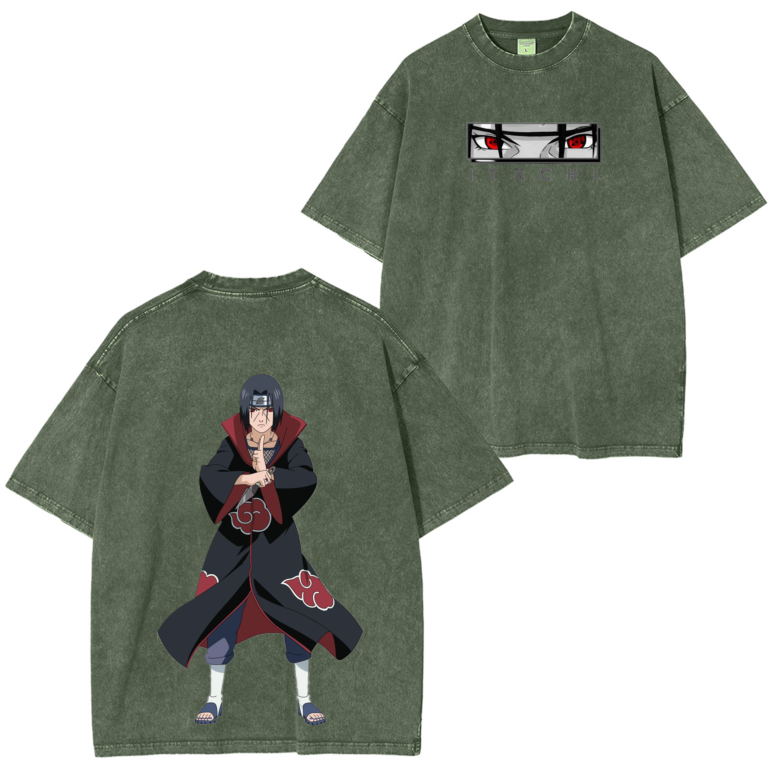Itachi Uchiha-Naruto Unisex Washed T-Shirt