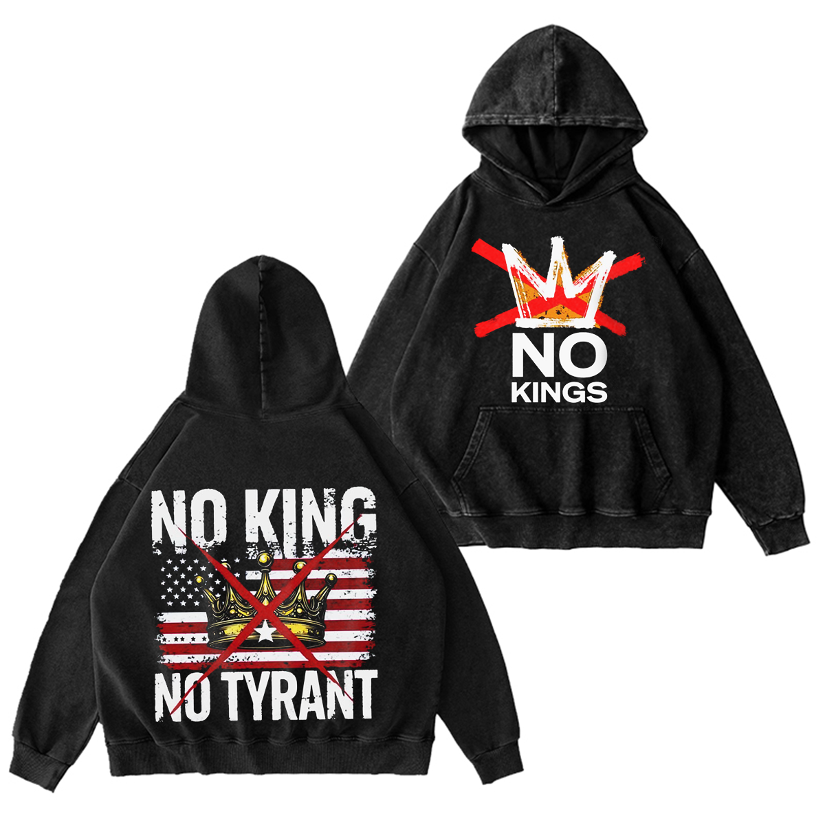 No Kings, No Tyrants Vintage Washed T-shirt/Crewneck/Hoodie