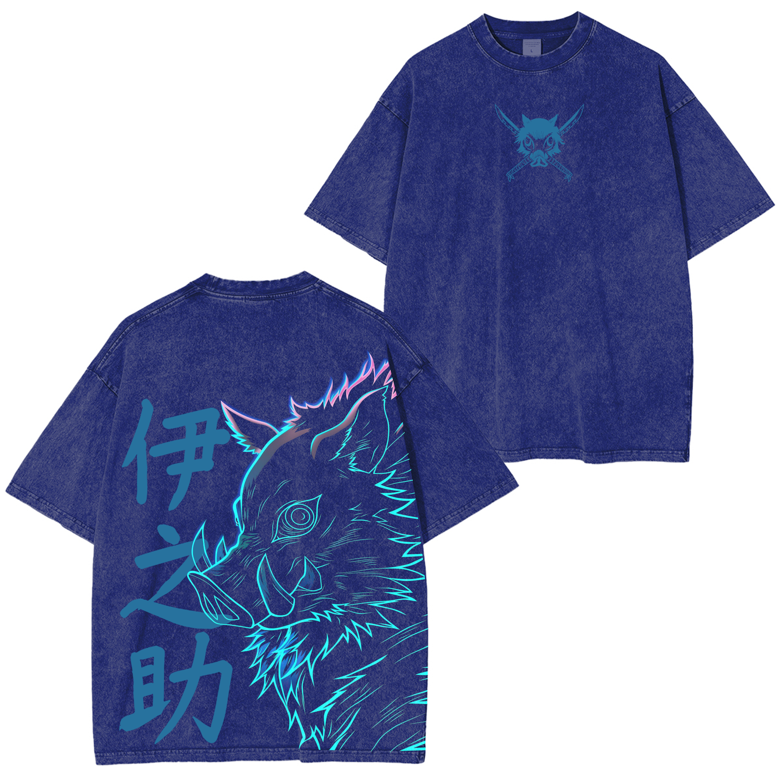Hashibira Inosuke-Demon Slayer Anim Oversize Washed T-Shirt