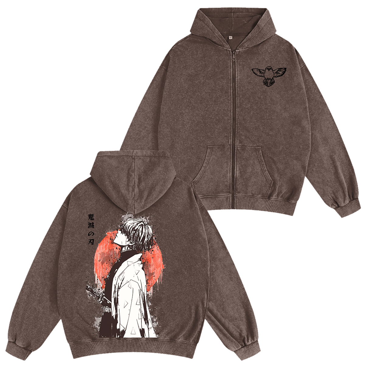 Zenitsu ,Demon Slayer Anime Unisex Washed