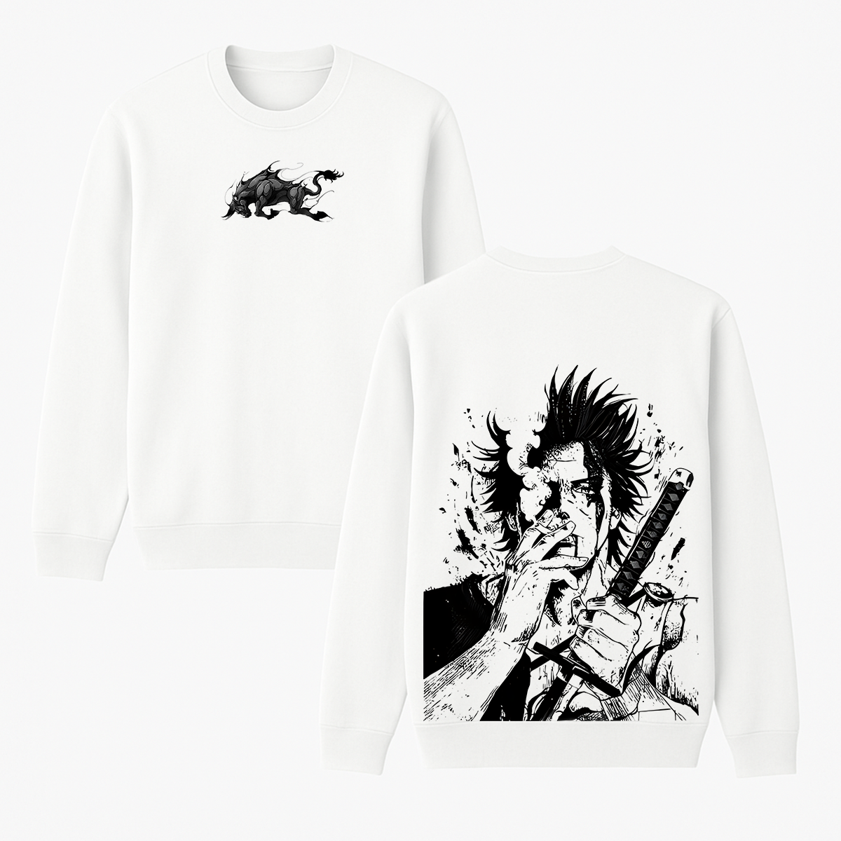 Yami Sukehiro x Black Bulls Black Clover Anime Double Printed Vintage Unisex Sweatshirt