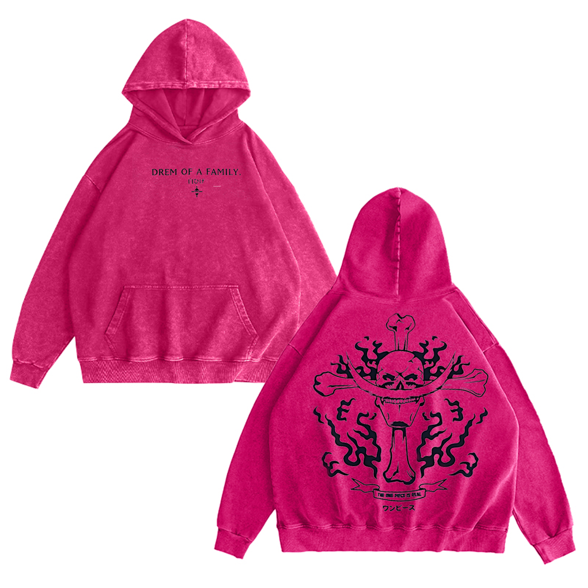 One Piece Vintage Unisex Hooded Sweatshirt