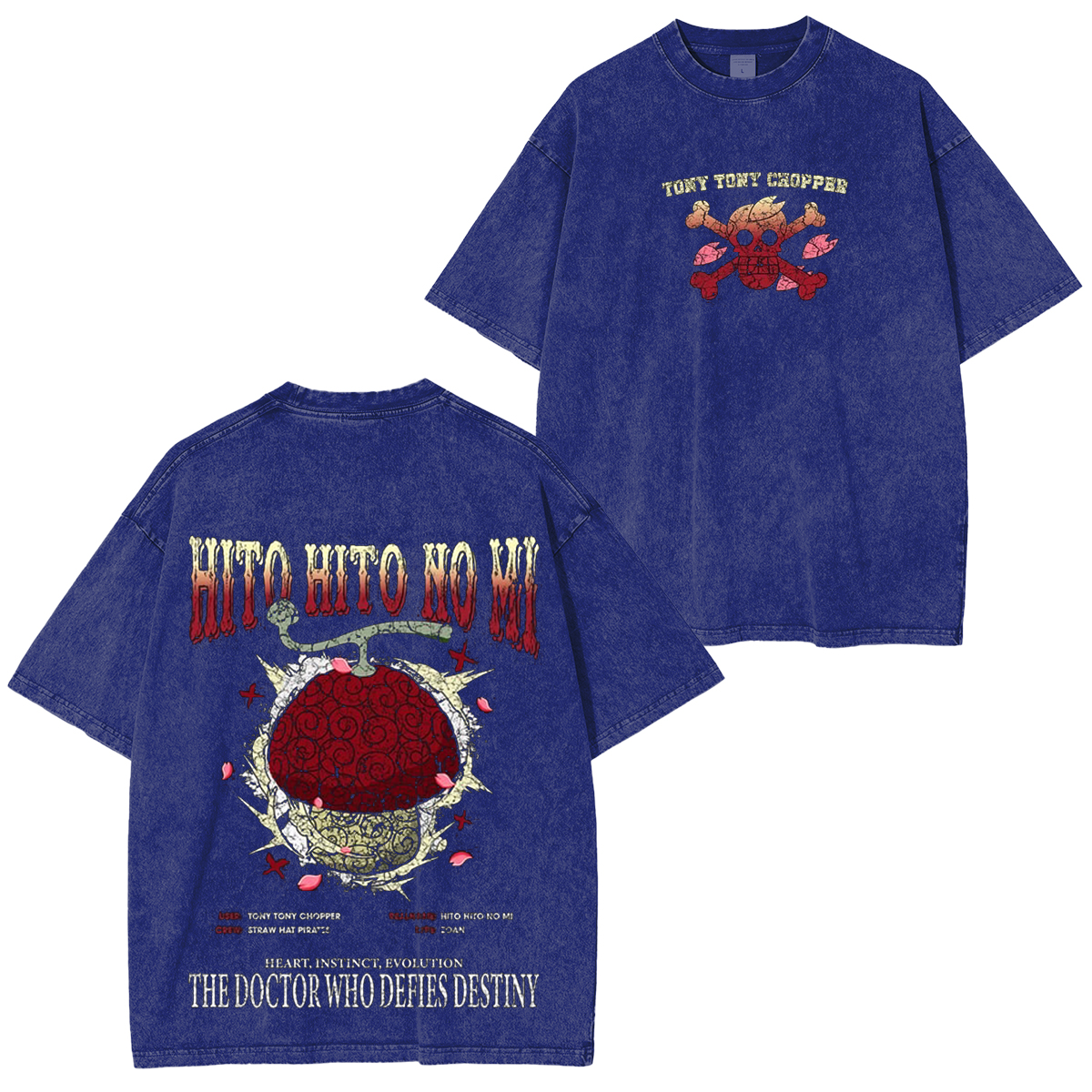 Hito Hito no Mi-One Piece Vintage Washed T-shirt/Crewneck/Hoodie