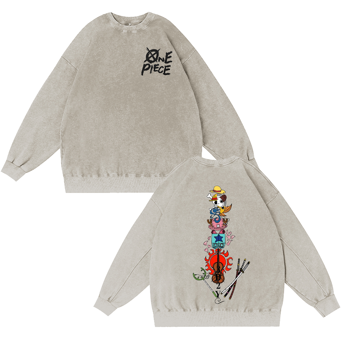 One Piece Vintage Washed T-shirt/Crewneck/Hoodie