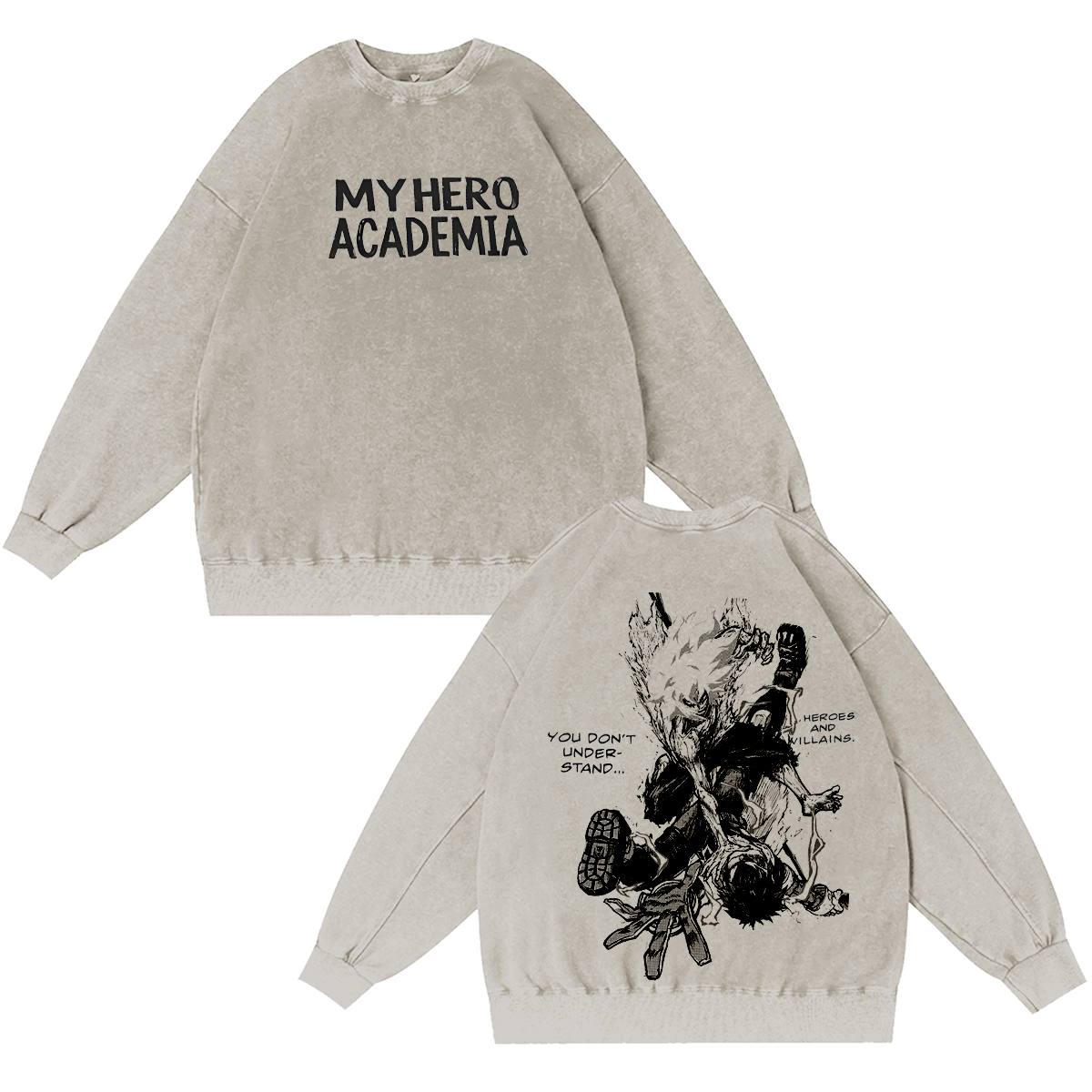 My Hero Academia Vintage Washed T-shirt/Crewneck/Hoodie