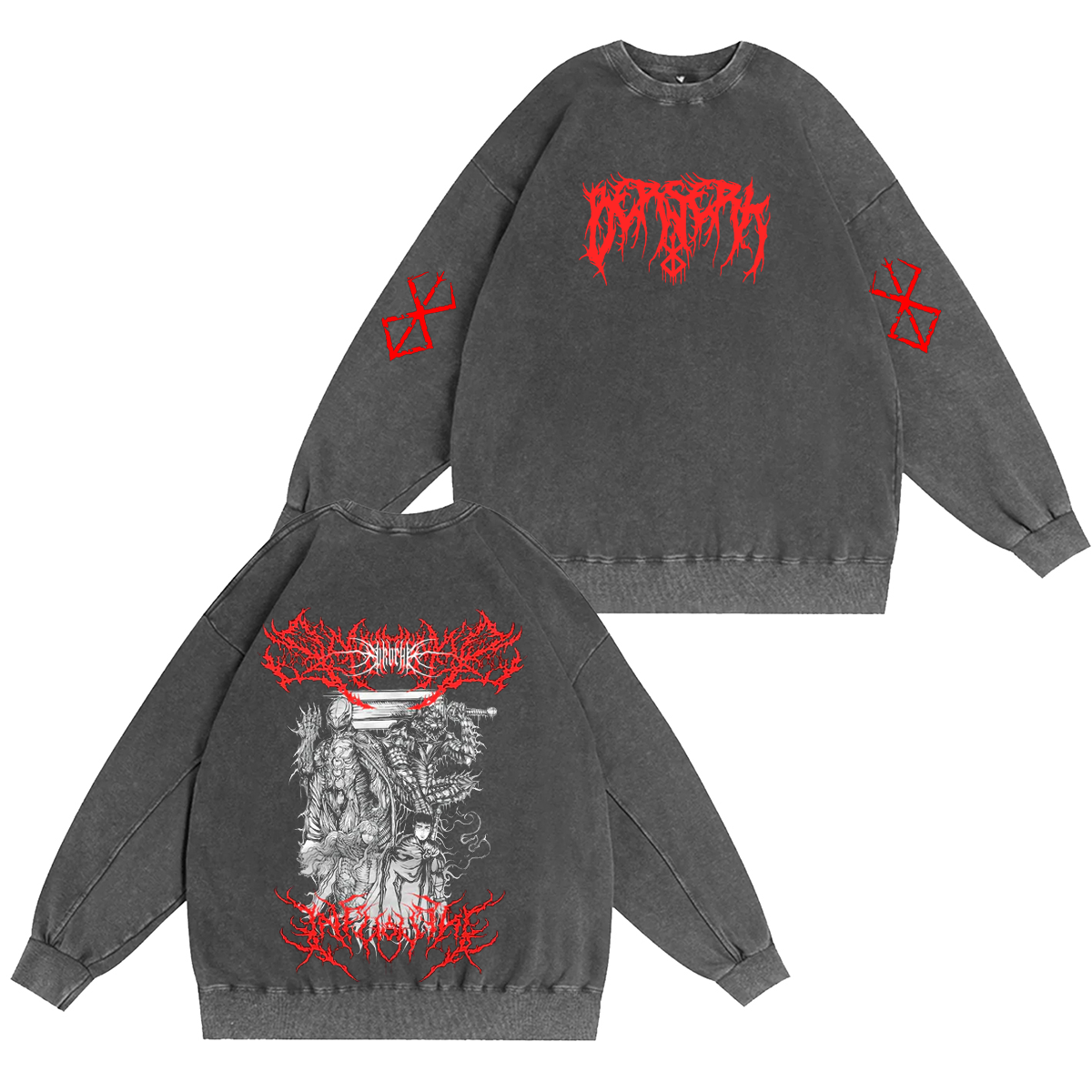 Camiseta Berserk Vintage Washed T-shirt/Crewneck/Hoodie