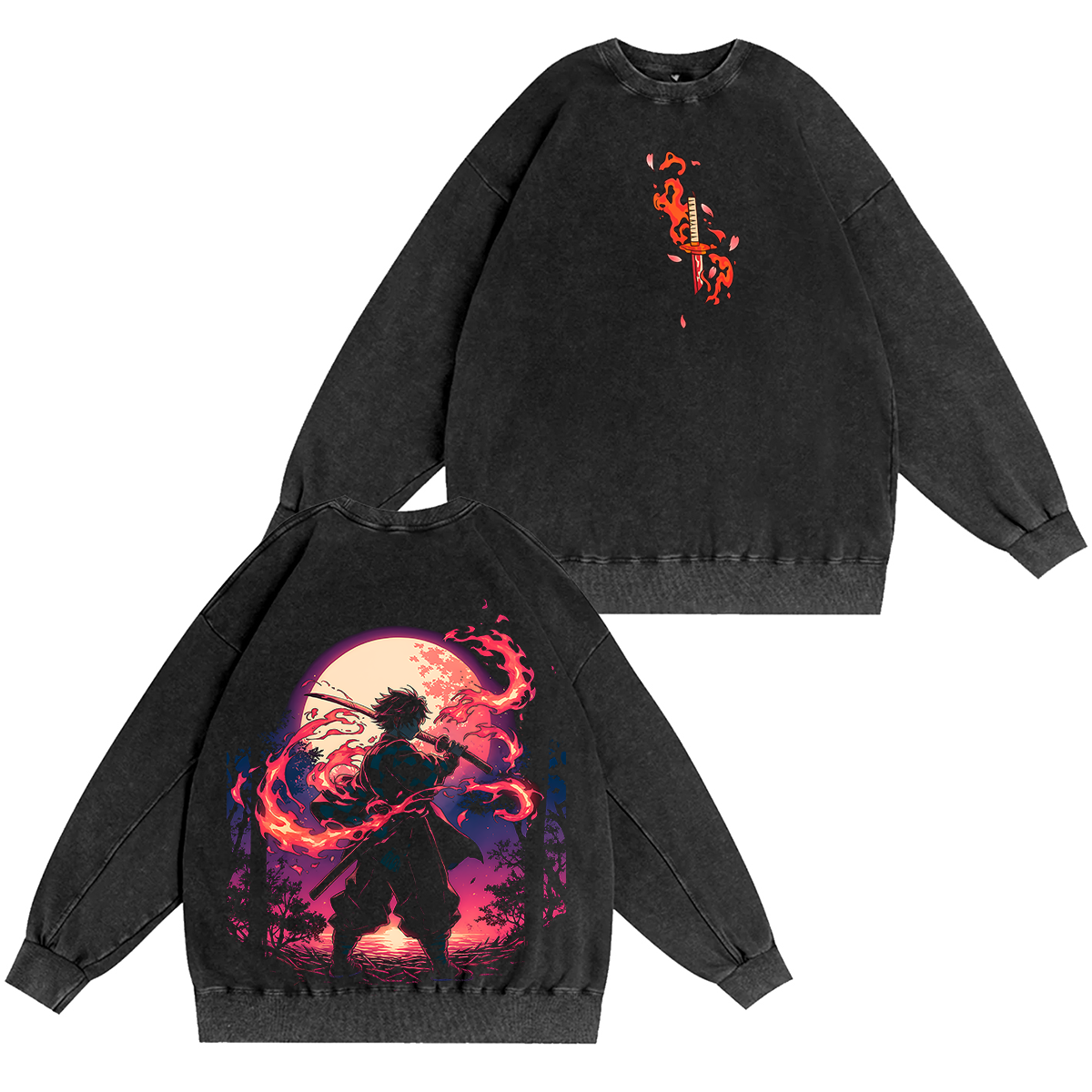 Kamado Tanjiro Demon Slayer Vintage Washed T-shirt/Crewneck/Hoodie