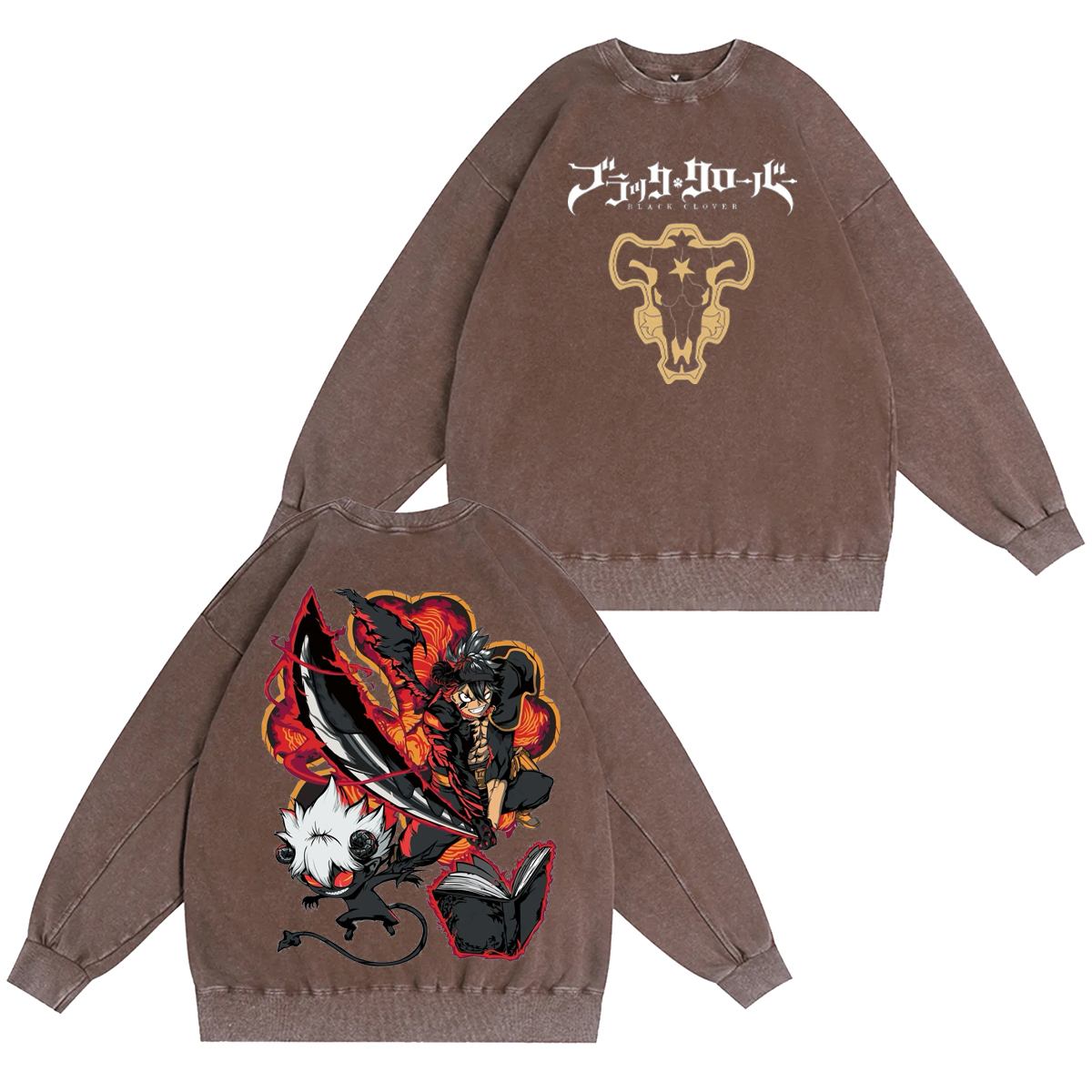 Black Clover Vintage Washed T-shirt/Crewneck/Hoodie