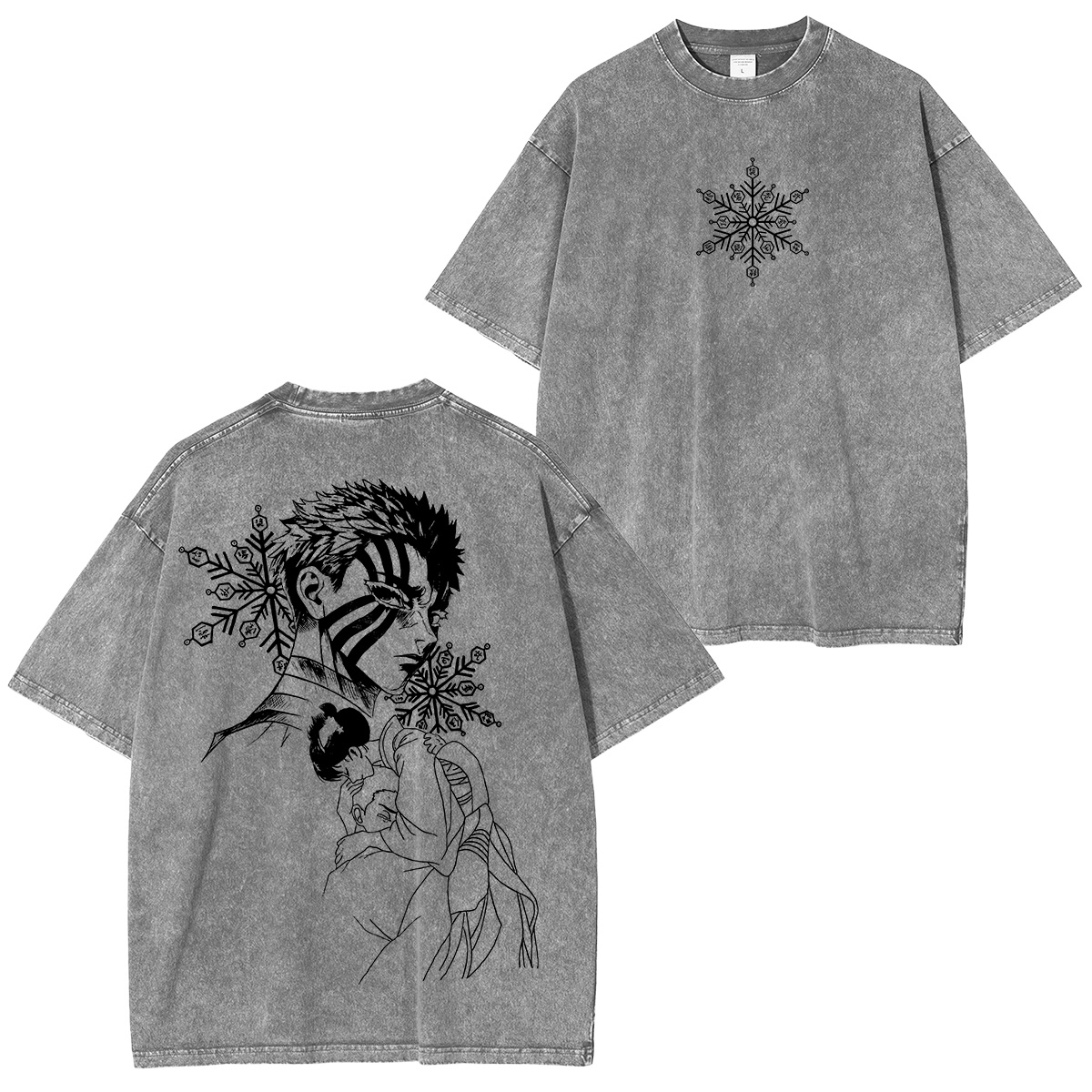 Akaza & Koyuki:Demon Slayer Vintage Washed Unisex T-Shirt
