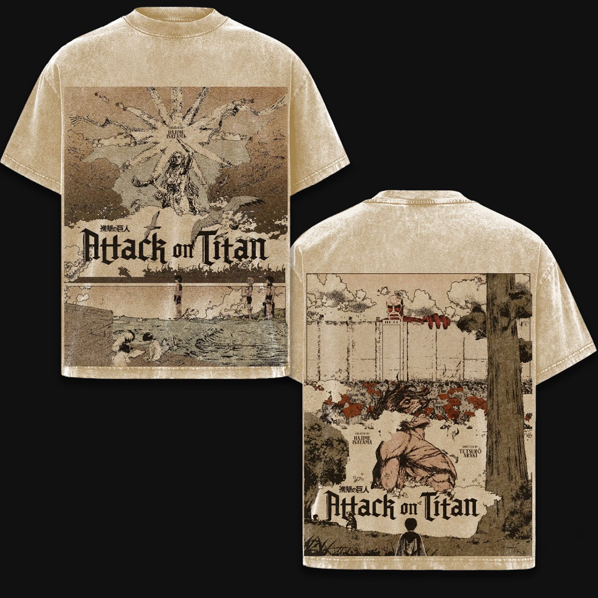 Attack On Titan Washed T-shirt/Crewneck/Hoodie