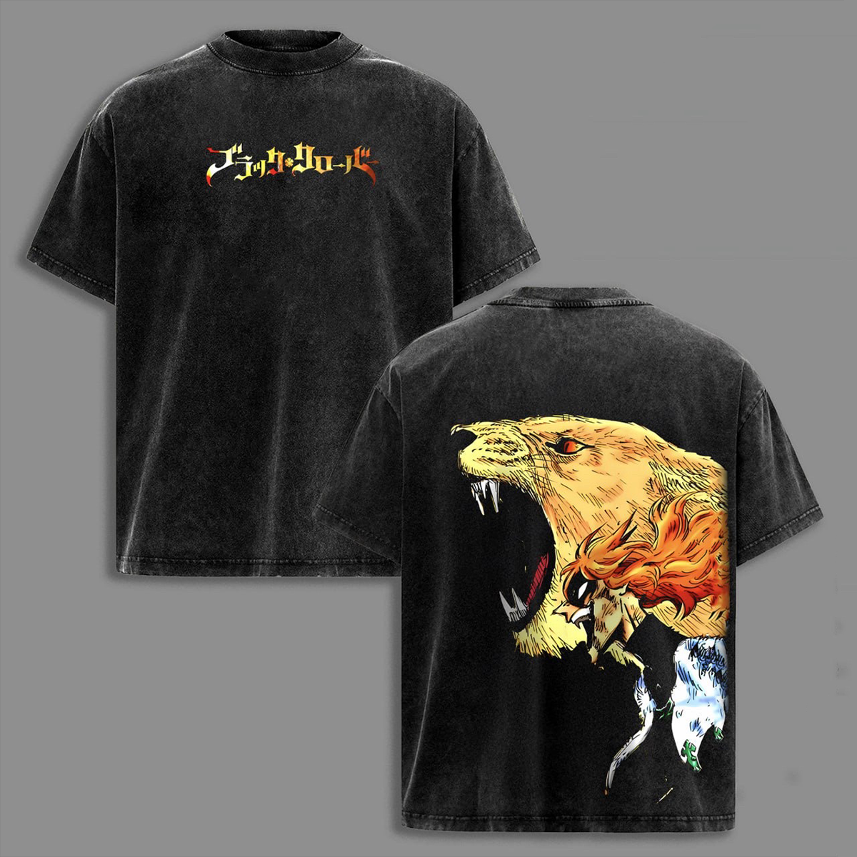 Black Clover Anime Vintage Washed T-shirt/Crewneck/Hoodie