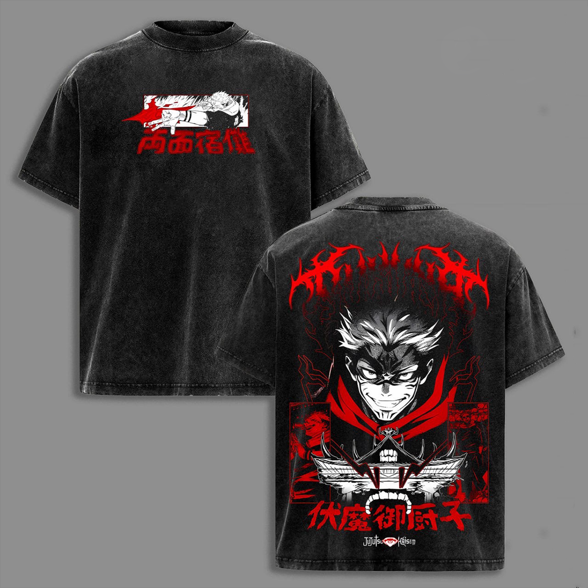 Jujutsu Kaisen Sukuna Washed T-shirt/Crewneck/Hoodie