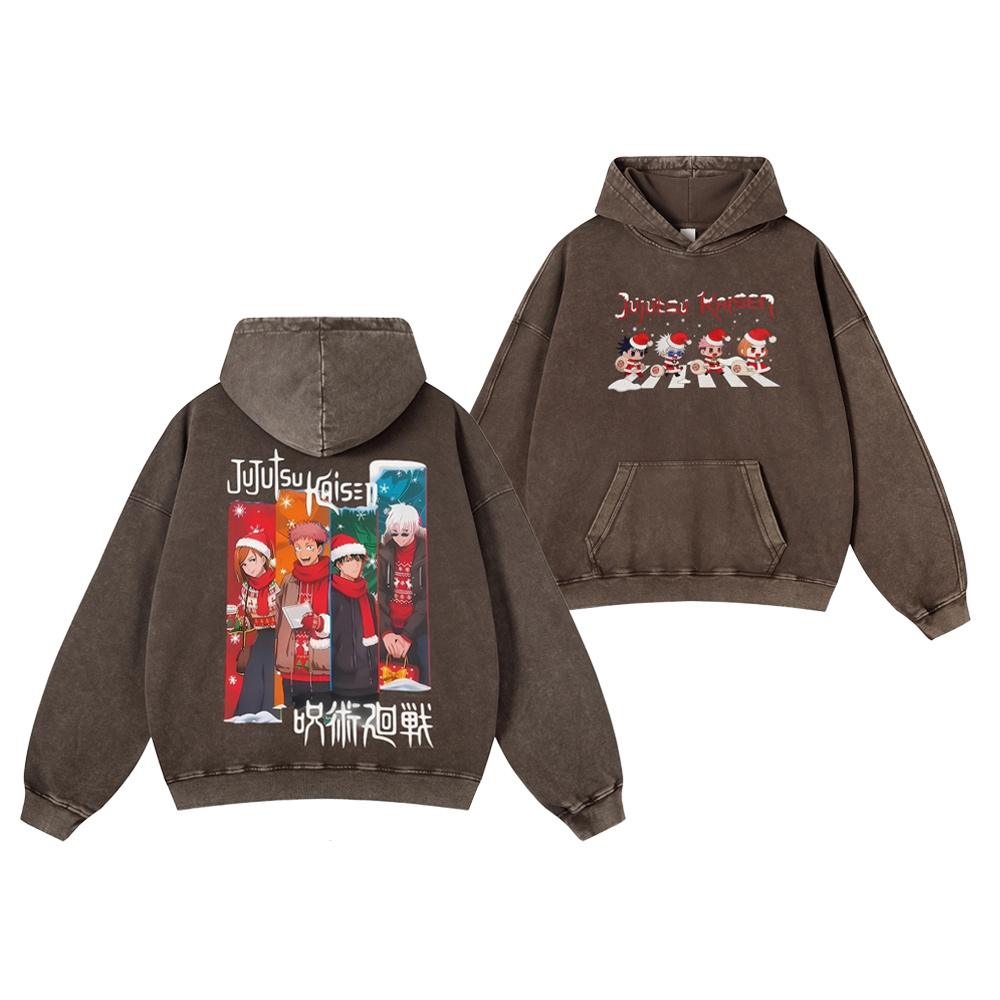 Jujutsu Kaisen Christmas Vintage Washed T-shirt/Crewneck/Hoodie