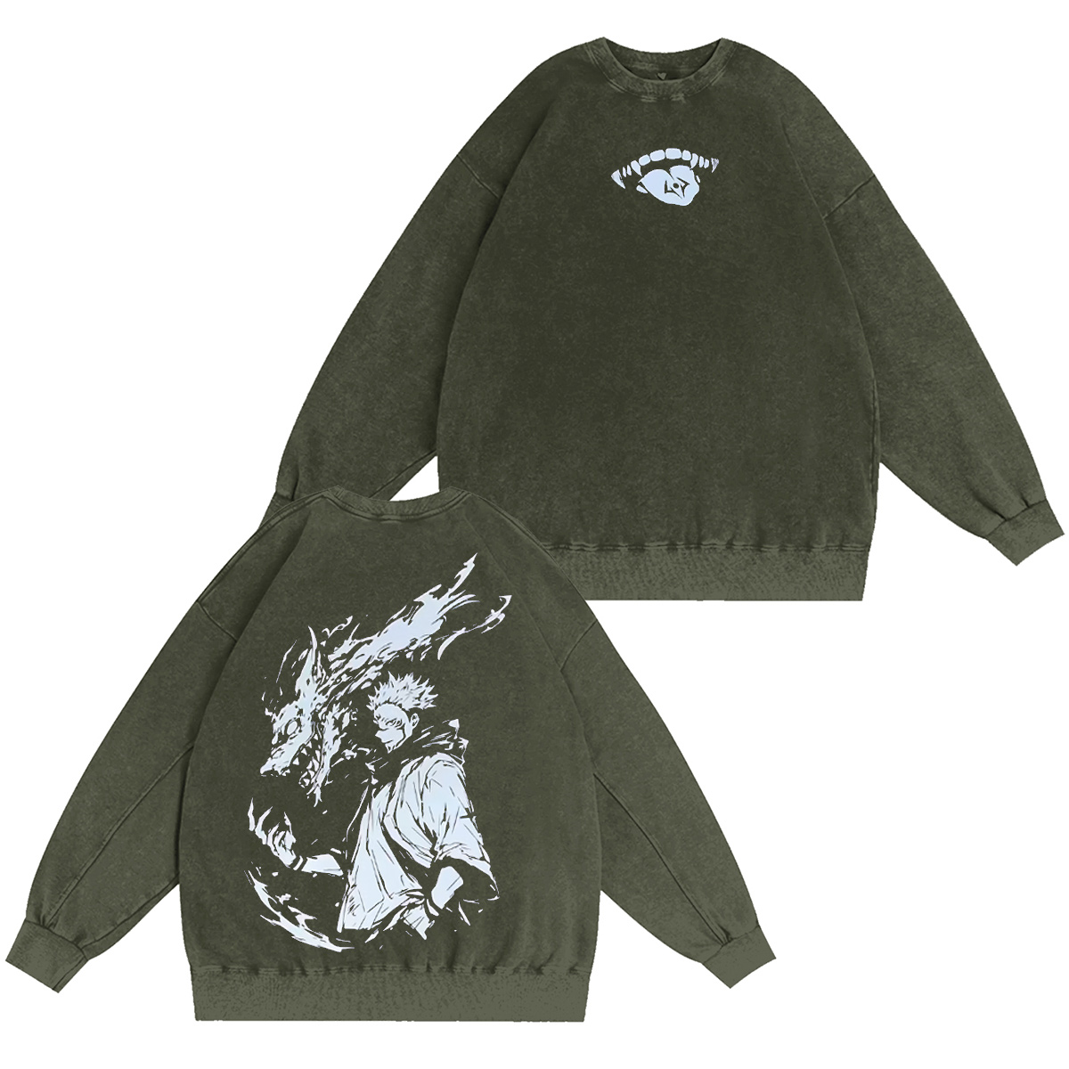 Sukuna Rage Mode x Jujutsu Kaisen Vintage Washed T-shirt/Crewneck/Hoodie