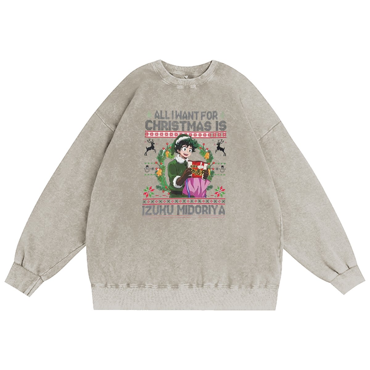 Christmas is Izuku Midoriya Vintage Washed  T-shirt/Crewneck/Hoodie