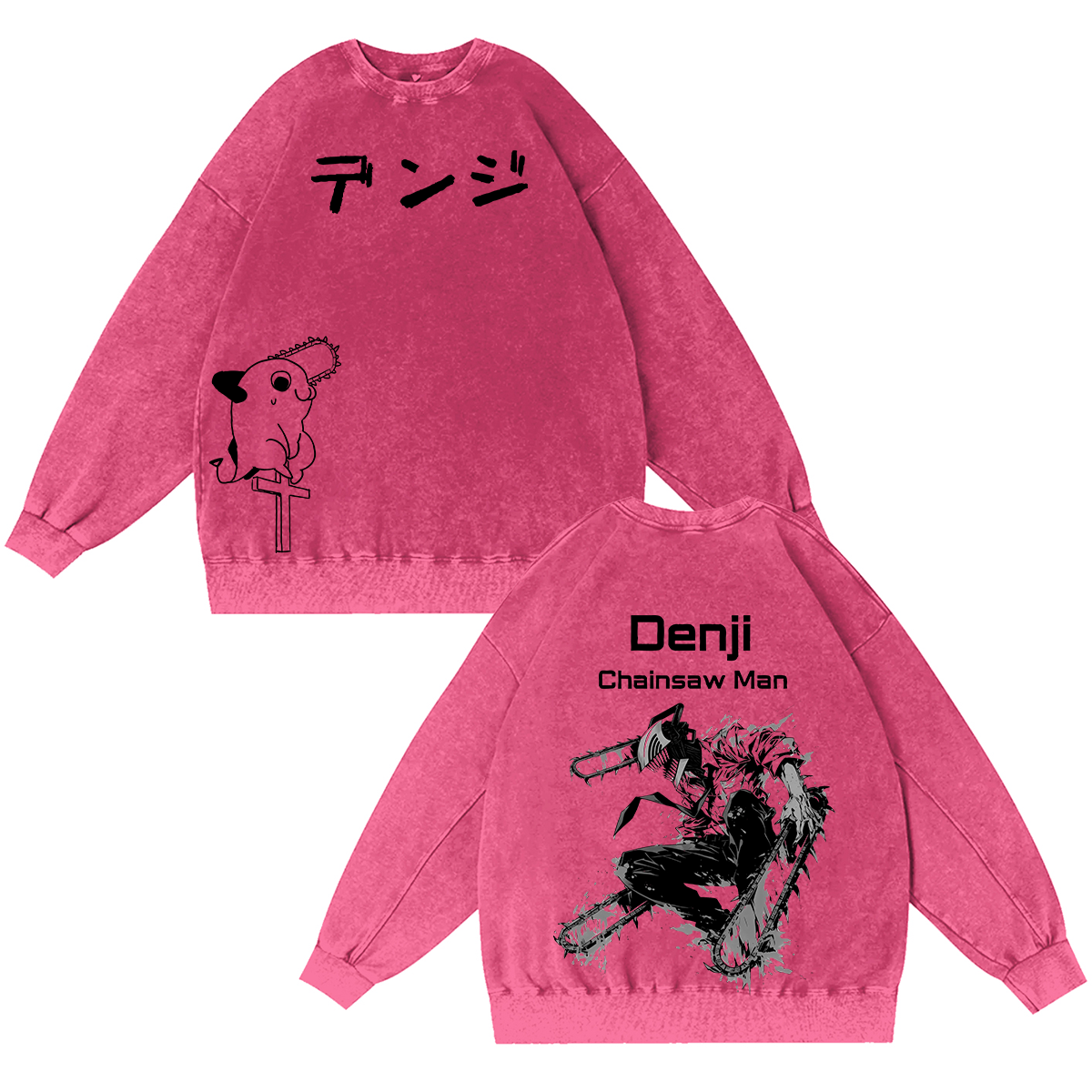 Denji Chainsaw Man Vintage Washed T-shirt/Crewneck/Hoodie