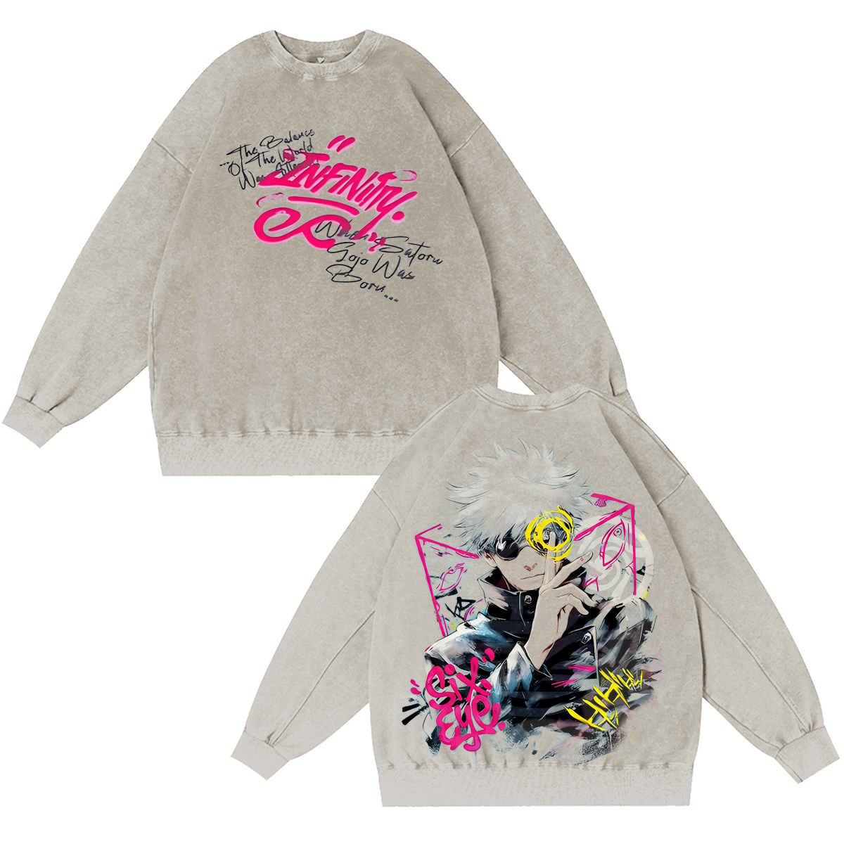 Jujutsu Kaisen Gojo Satoru Vintage Washed T-shirt/Crewneck/Hoodie