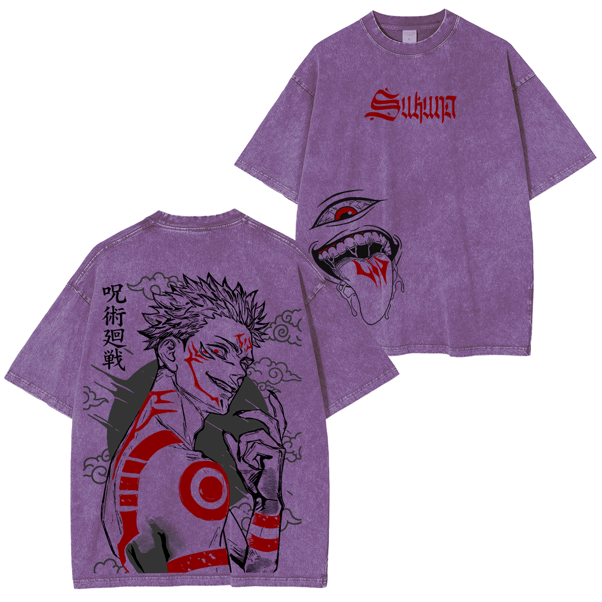 Jujutsu Kaisen Sukuna Washed T-shirt/Crewneck/Hoodie