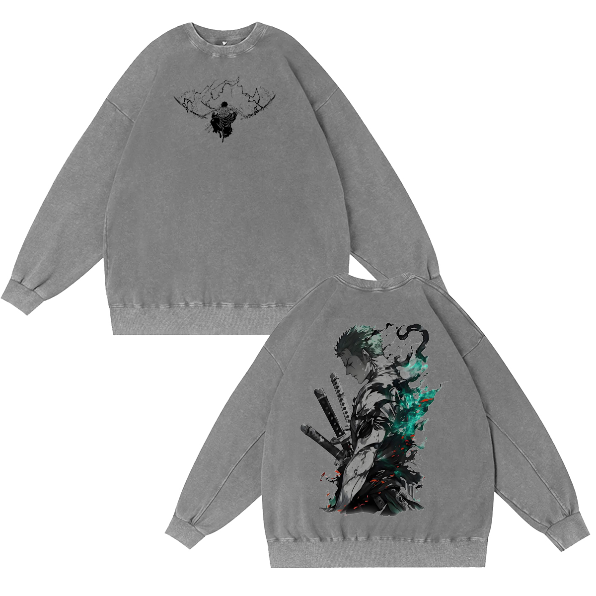 Roronoa Zoro One Piece Anime Vintage Washed T-shirt/Crewneck/Hoodie