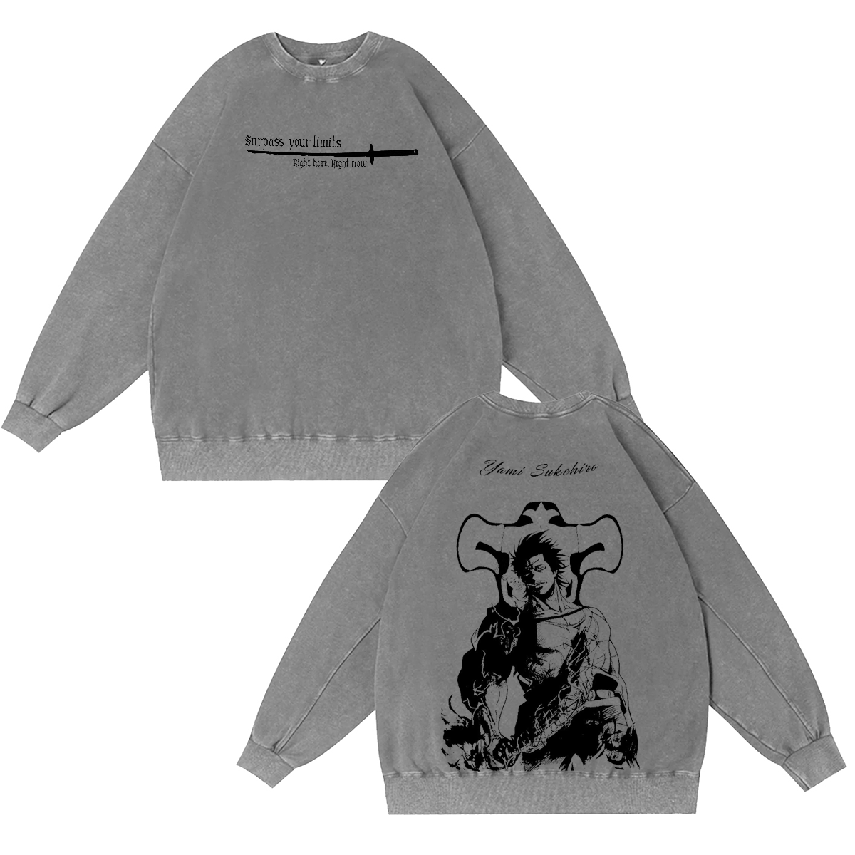 Yami Sukehiro Black Clover Vintage washed T-shirt/Crewneck/Hoodie