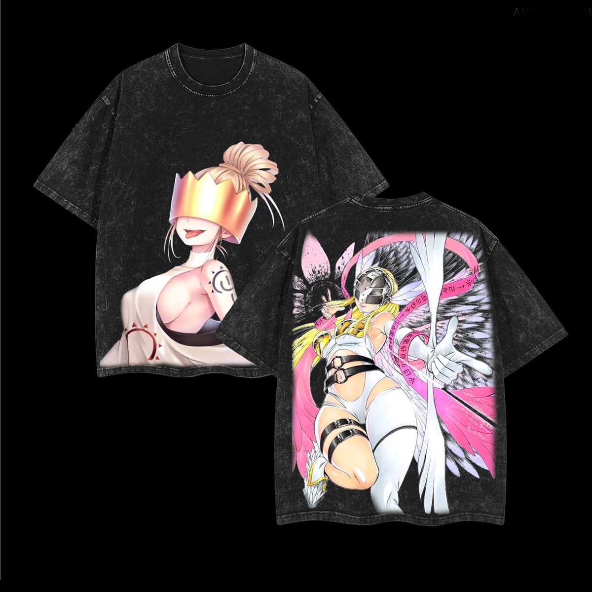 Haumea x Angewomon Fire Force Vintage Washed Unisex T-Shirt